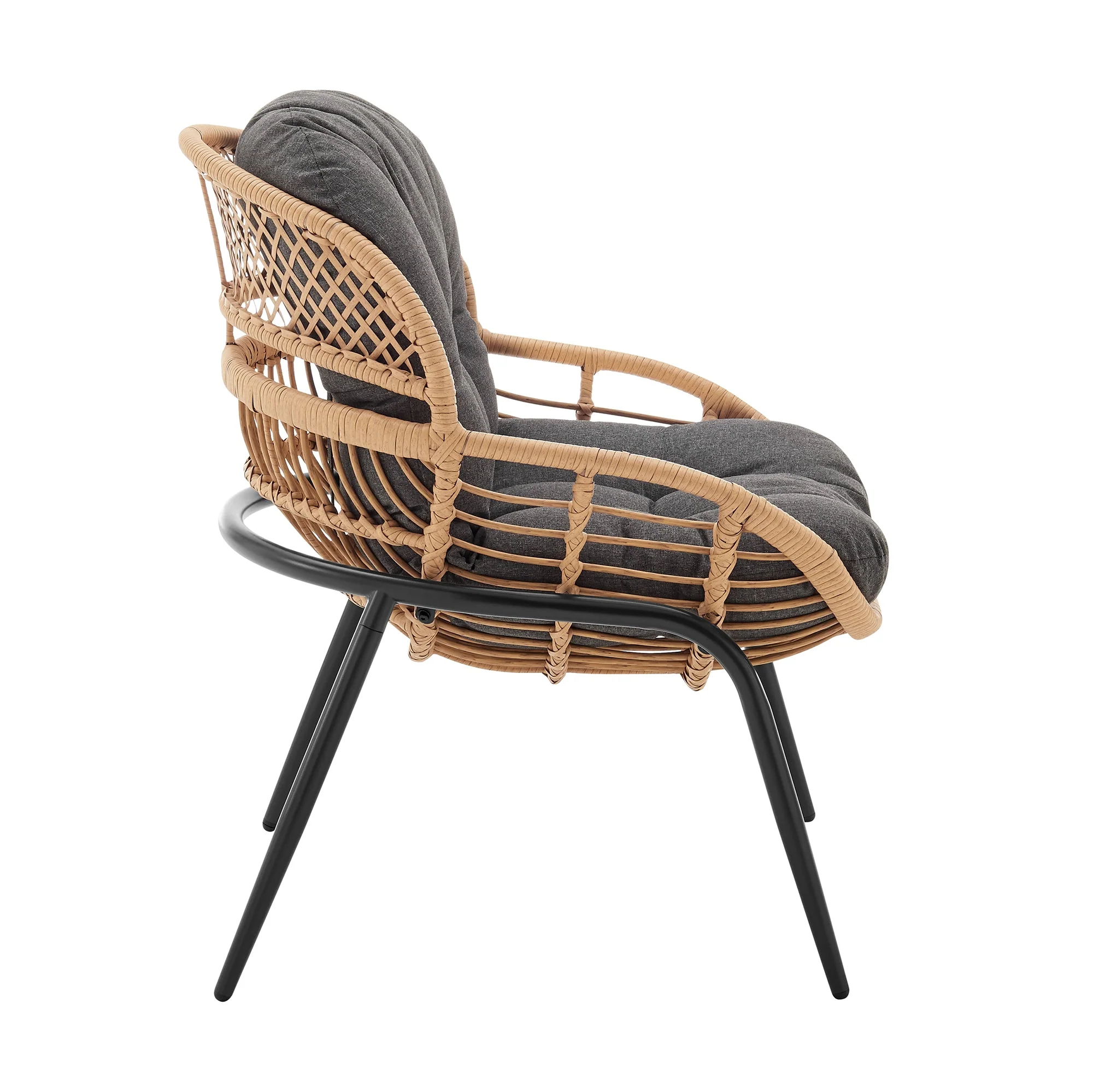 Pine 4-Piece Patio Conversation Set in Grey - Image 16