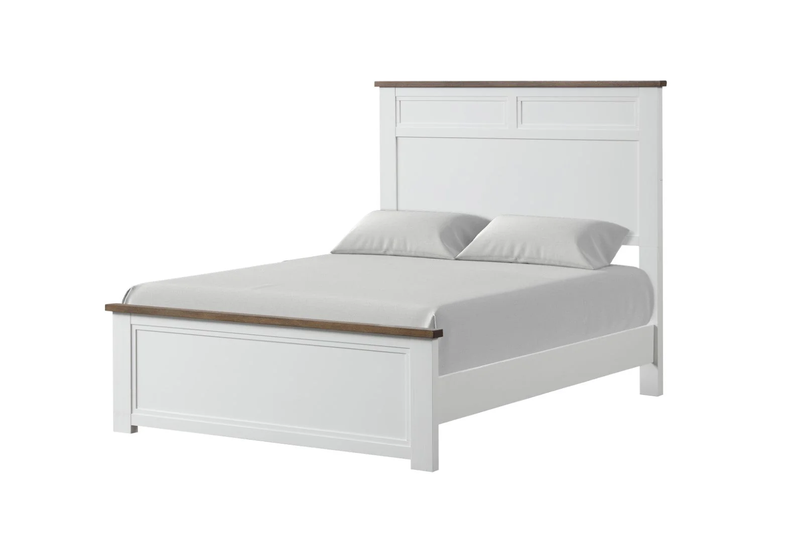 Pinetop White/Dark Brown Twin Bed - Image 2