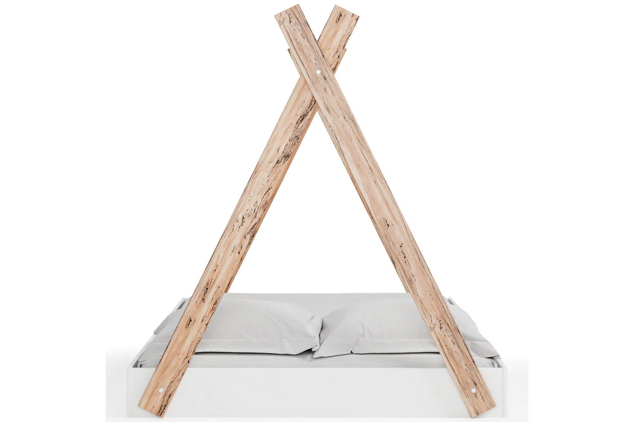 Piperton Two-tone Brown/White Full Tent Bed - Image 7
