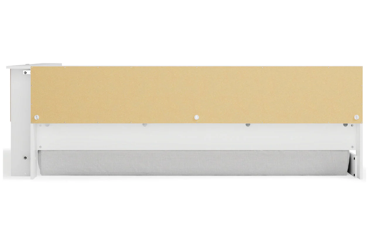 Piperton White Full Bookcase Corner Storage Bed - Image 8