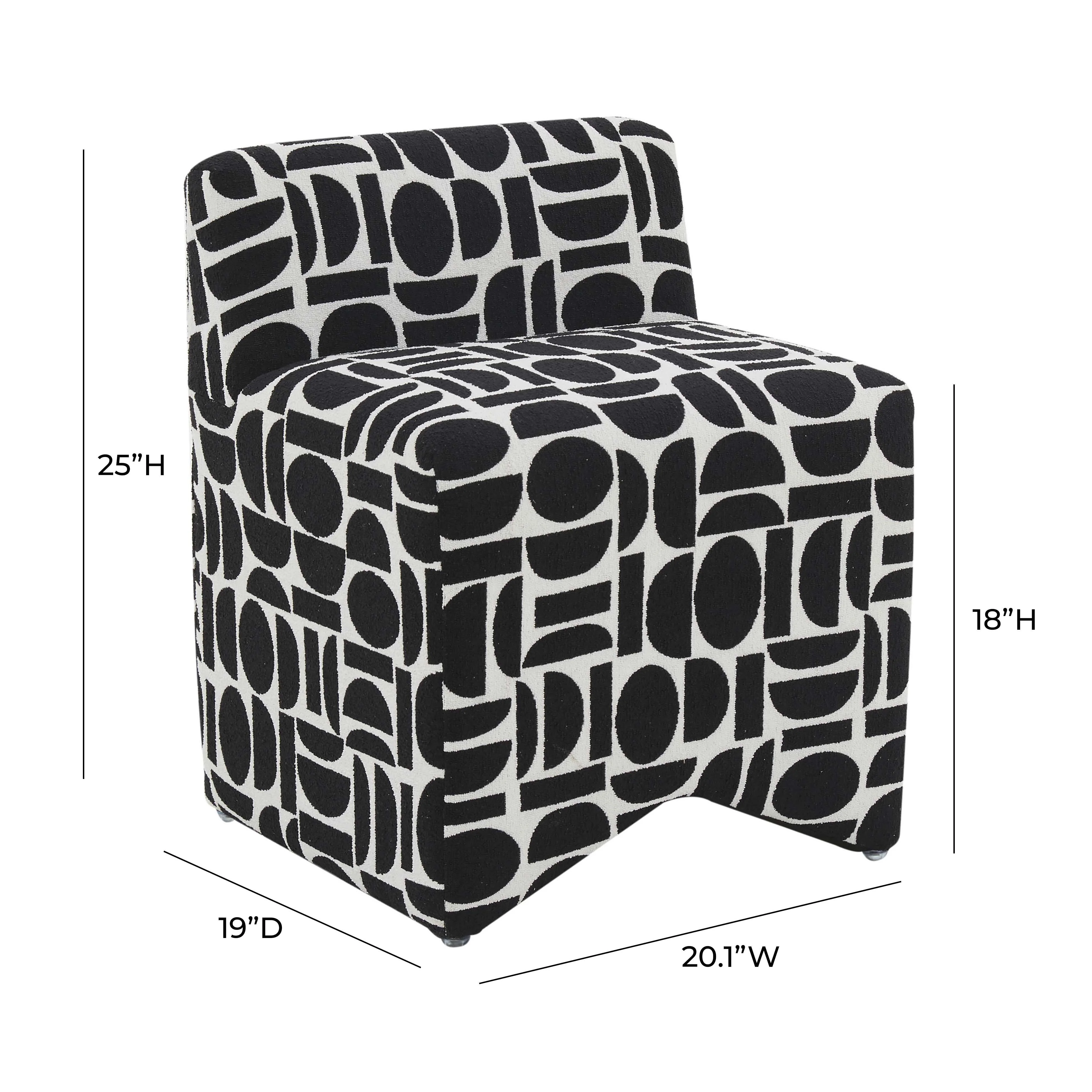 Pippa Geometric Jacquard Weave Stool - Image 12