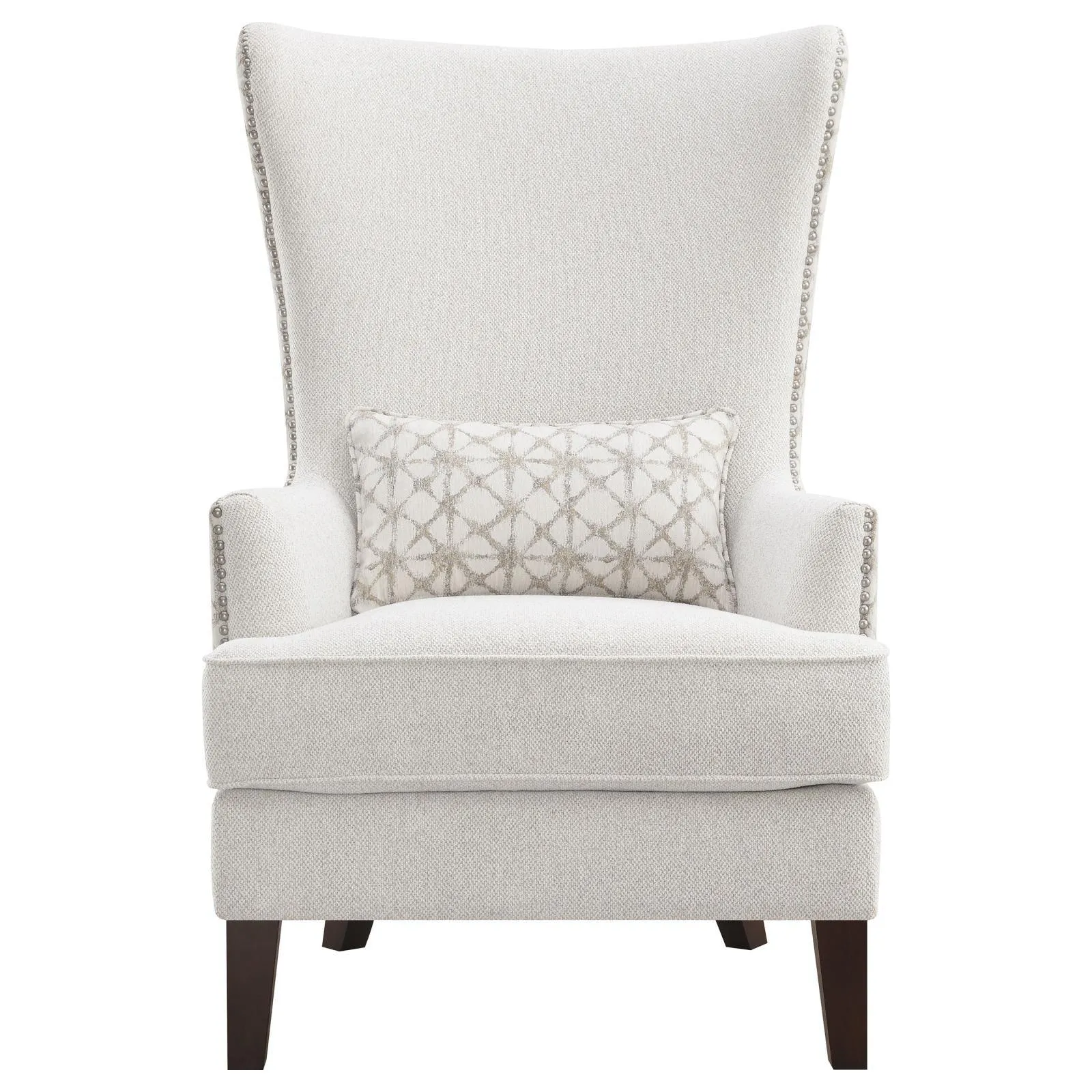 Pippin Latte Upholstered Wingback Accent Chair - Image 2
