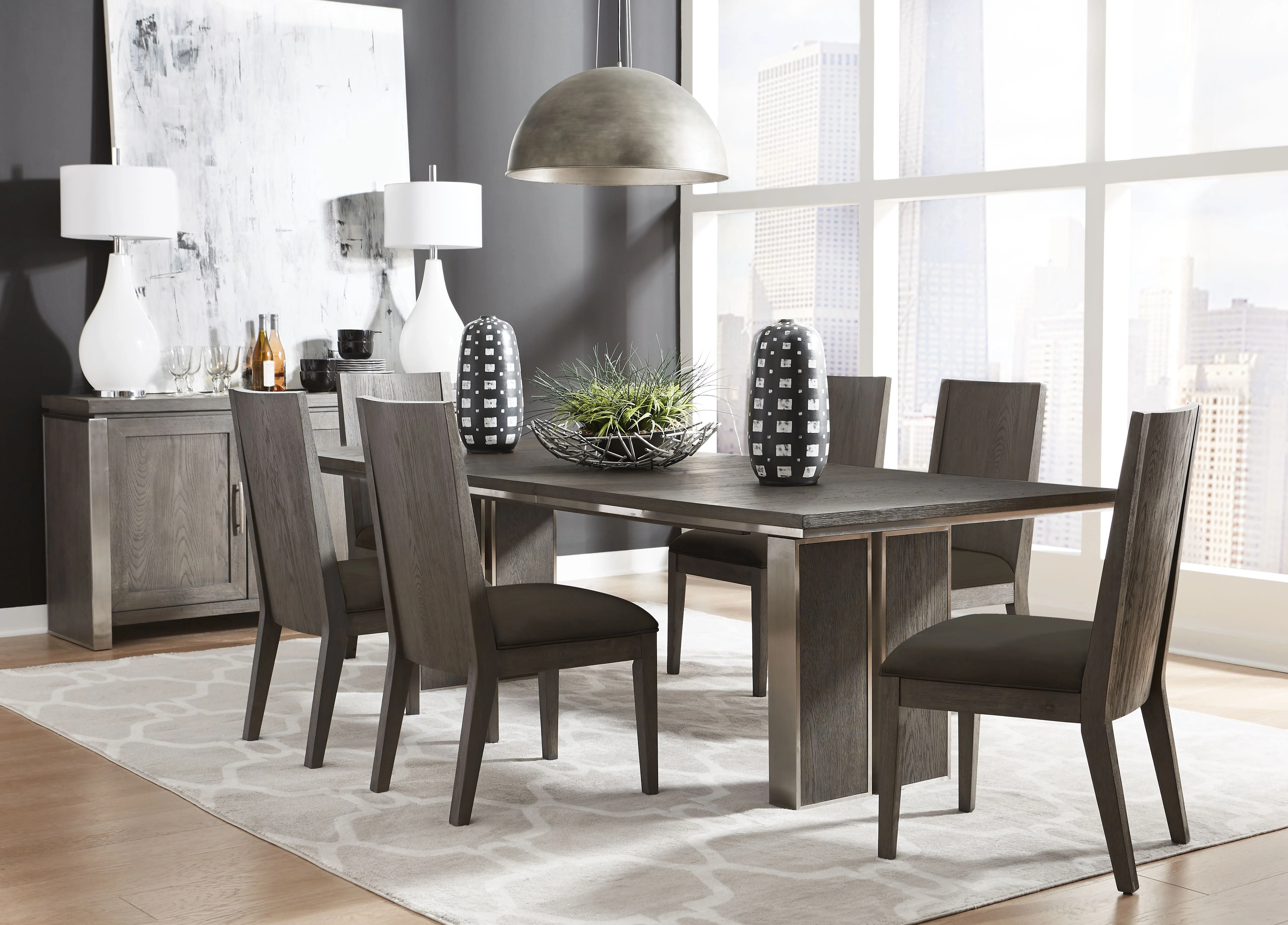 Plata Extension Dining Table in Thunder Grey - Image 2