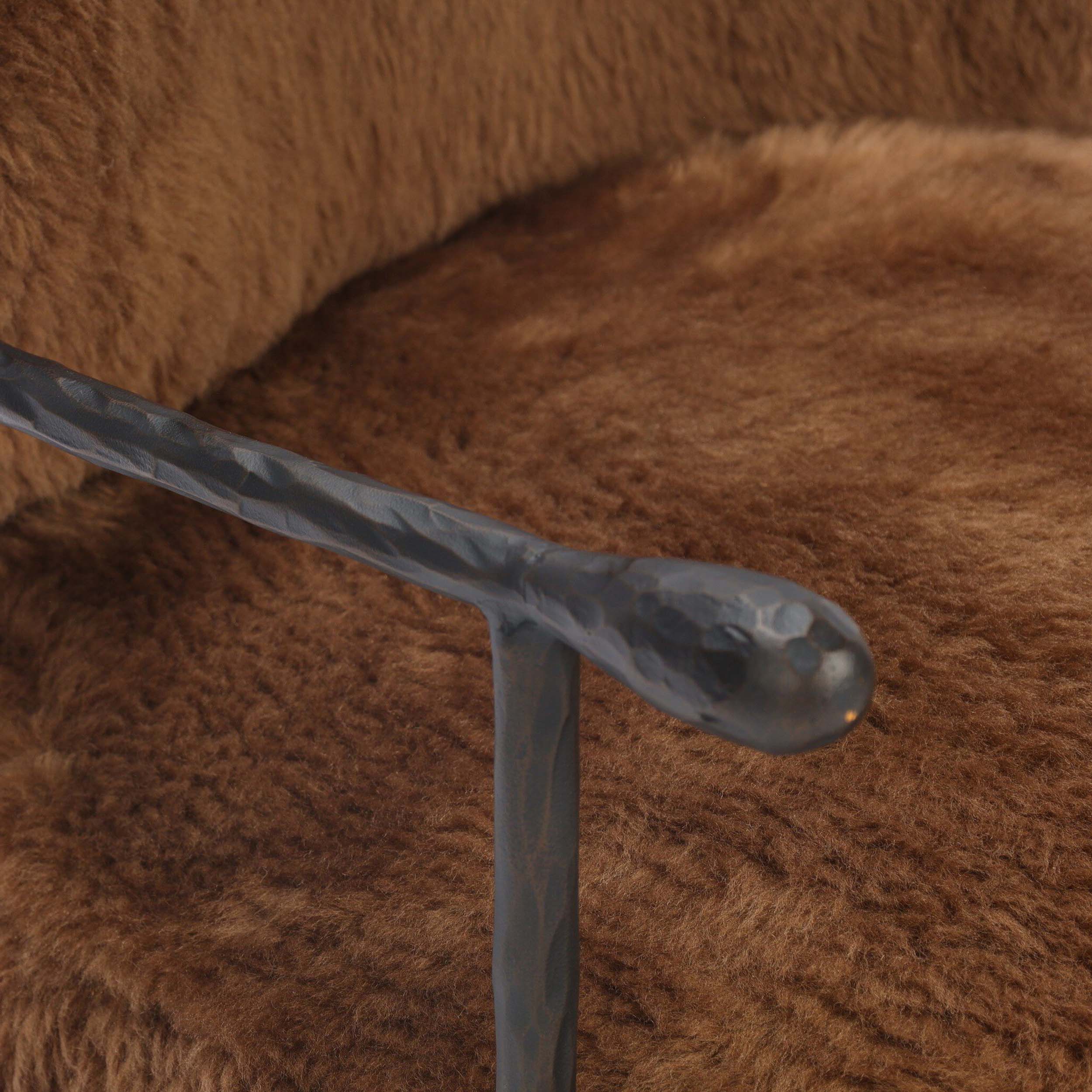 Plath Swivel Chair, Ochre Shearling by Four Hands - Image 6