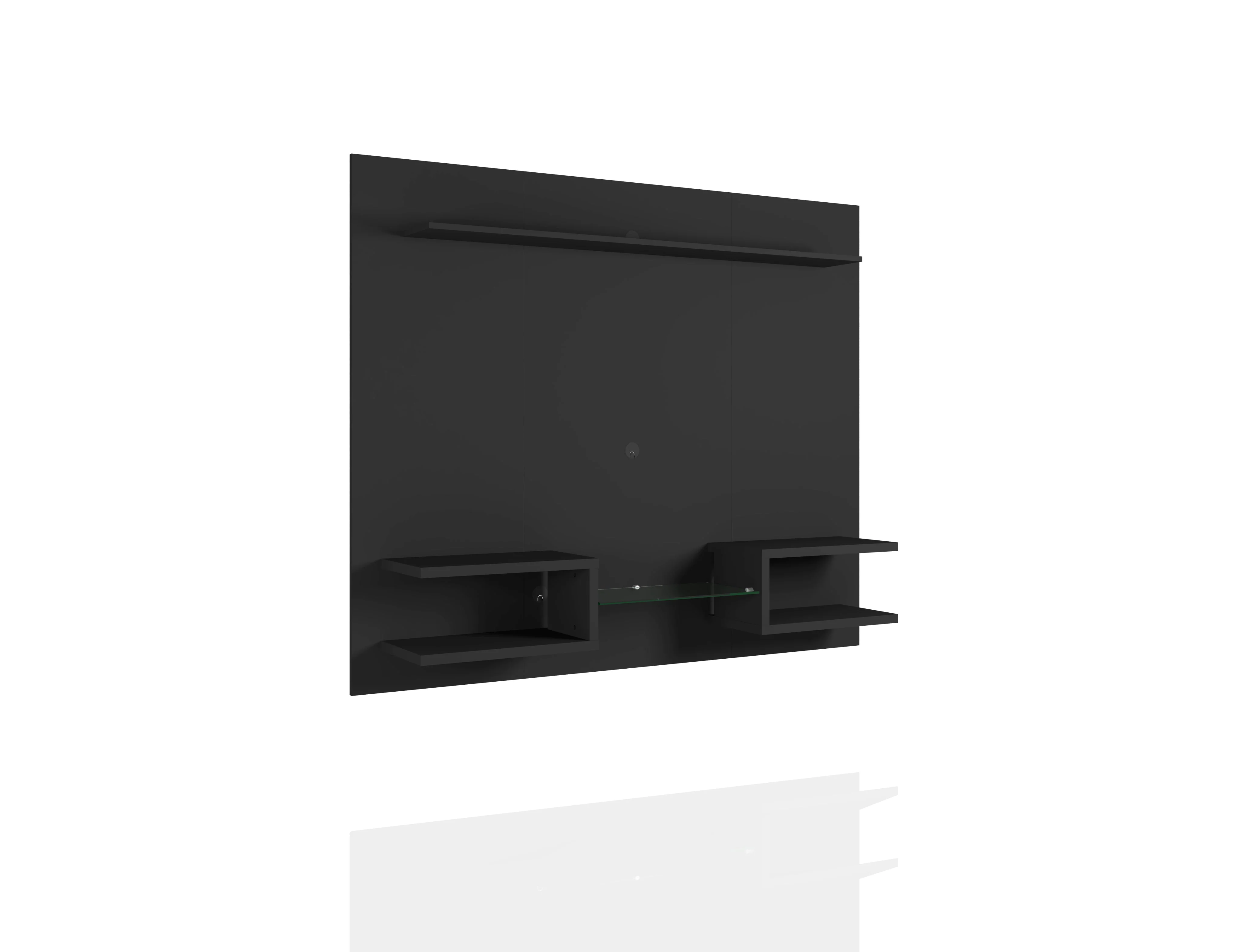 Plaza 64.25 Floating Entertainment Center in Black - Image 4