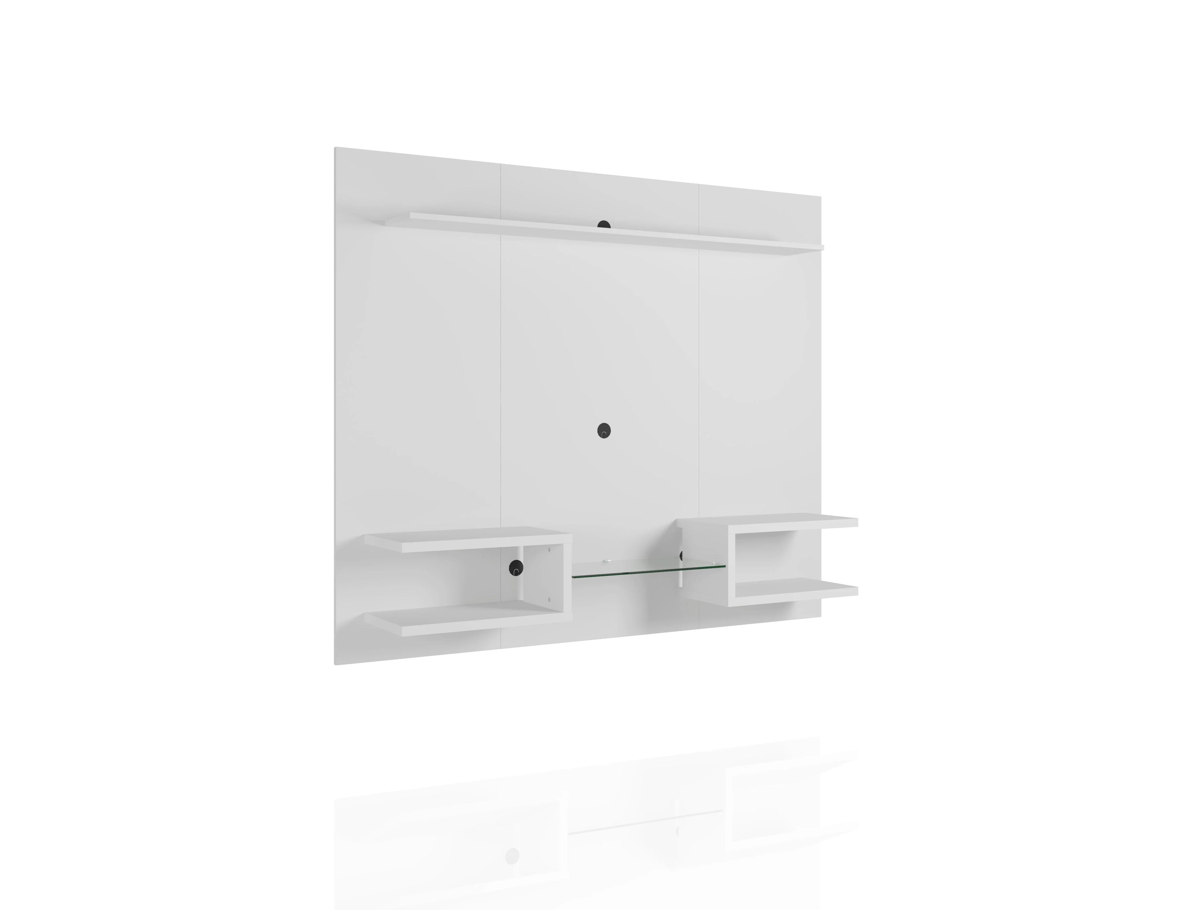 Plaza 64.25 Floating Entertainment Center in White - Image 4