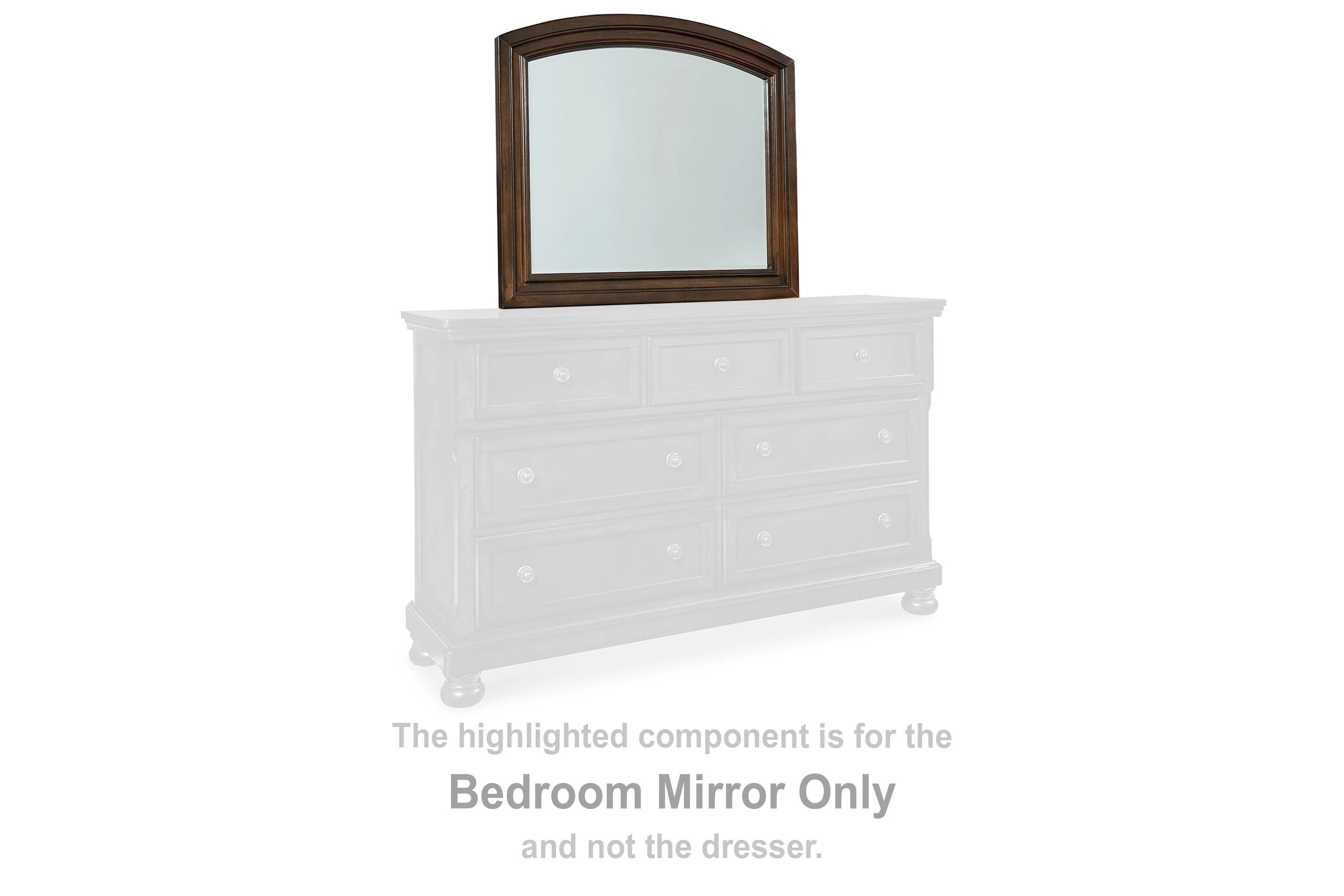 Porter Rustic Brown Bedroom Mirror (Mirror Only) - Image 3