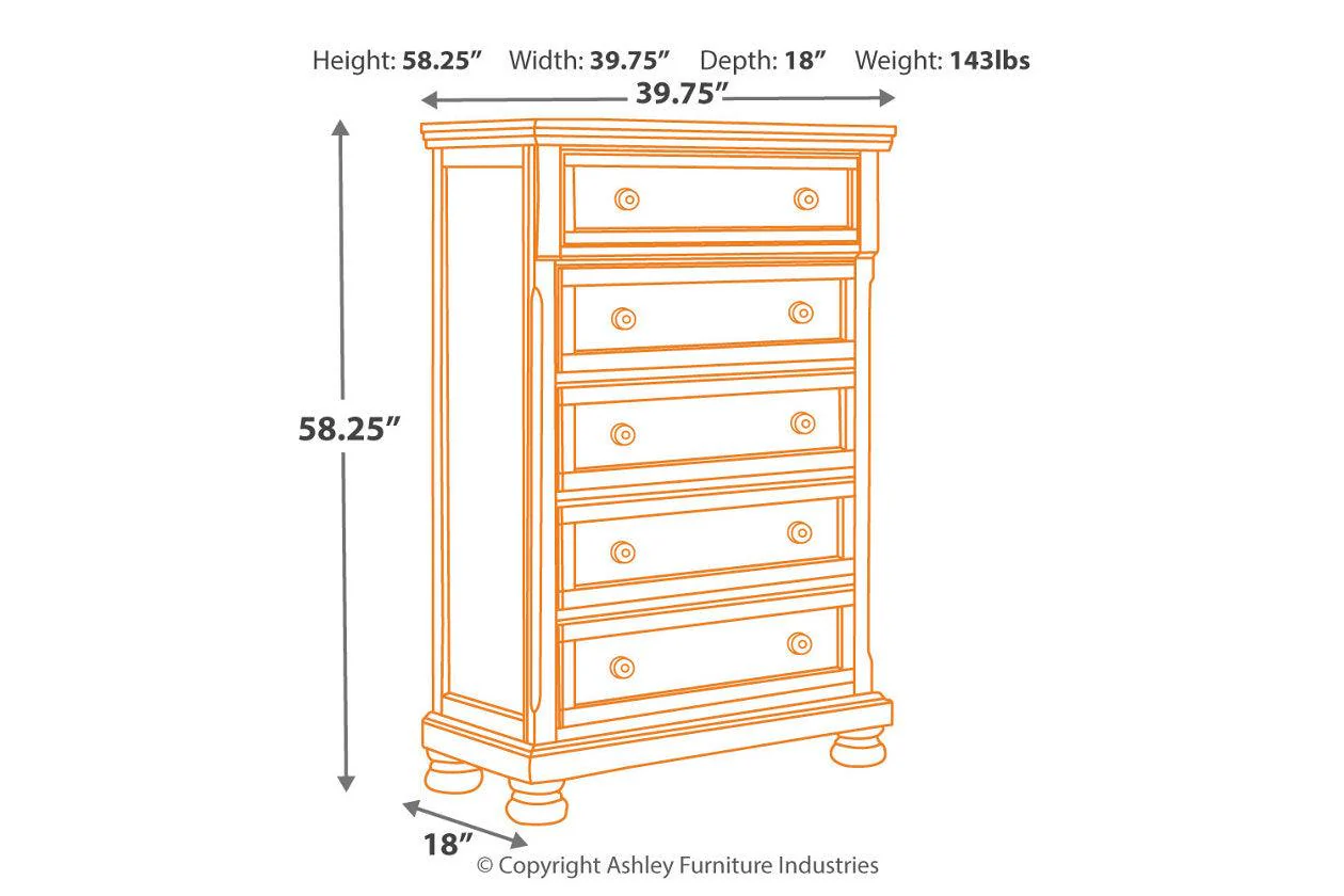 Porter Rustic Brown Chest of Drawers - Image 3