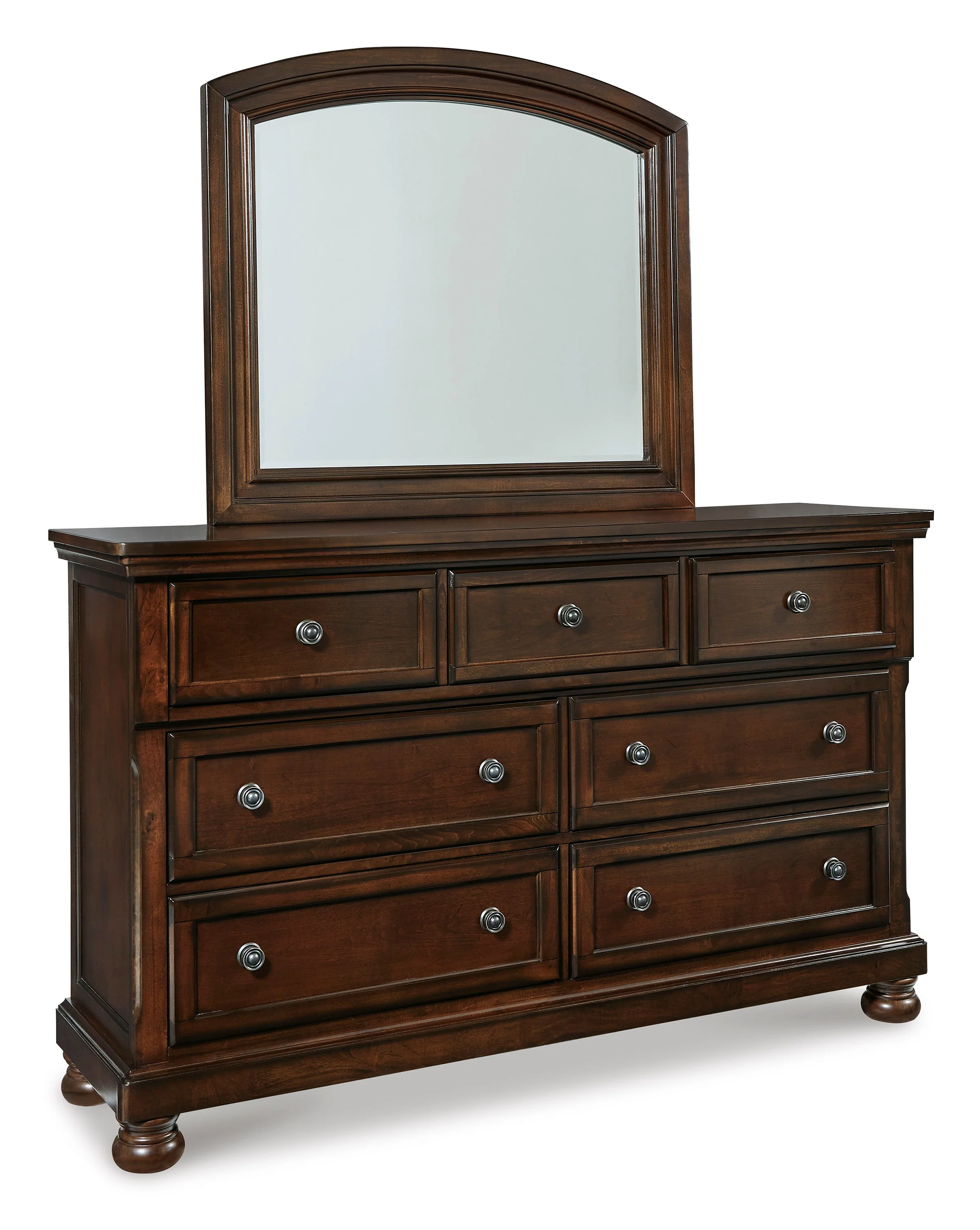 Porter Rustic Brown Sleigh Platform Bedroom Set - Image 9