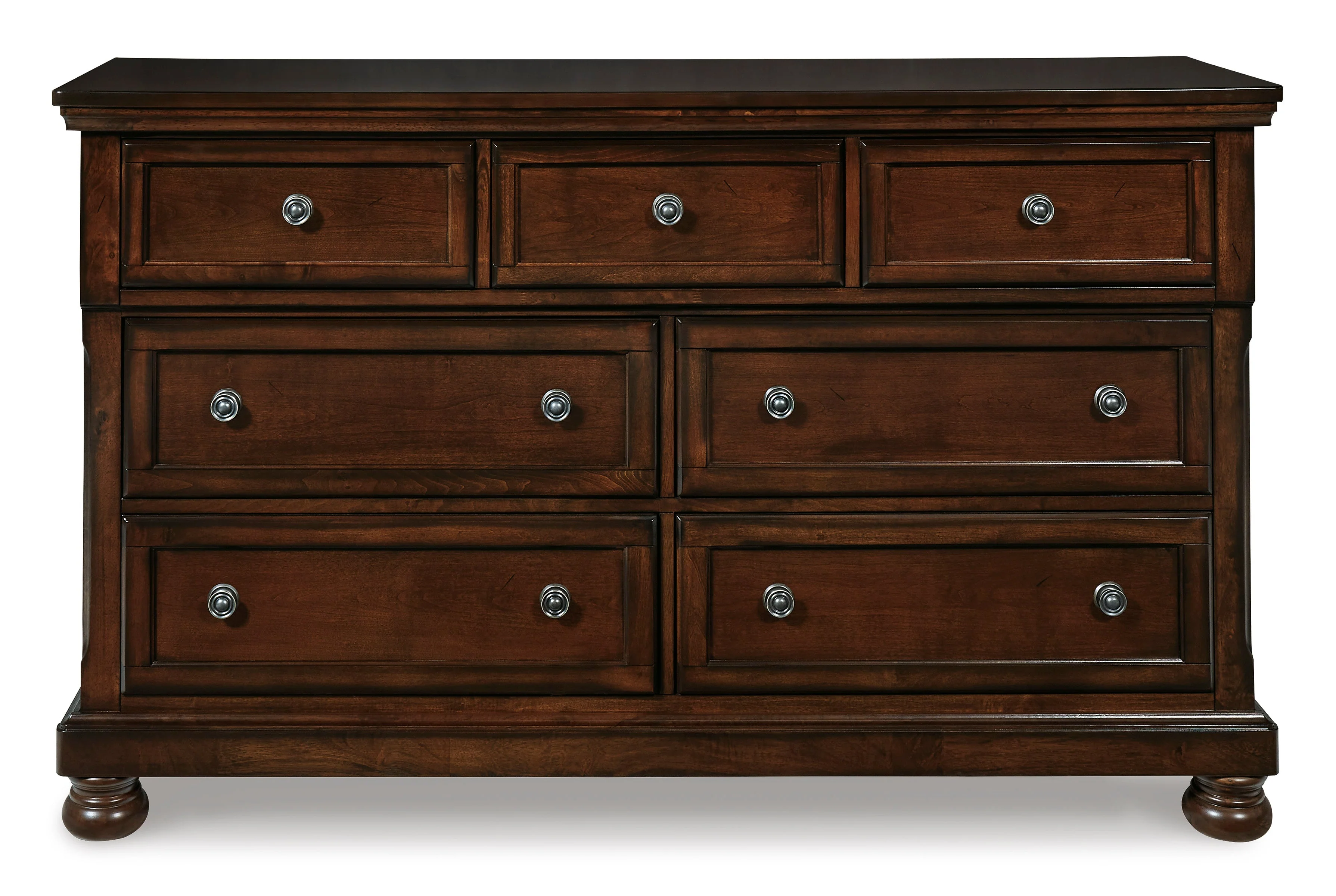 Porter Rustic Brown Sleigh Storage Platform Bedroom Set with 2 Footboard Drawers - Image 15