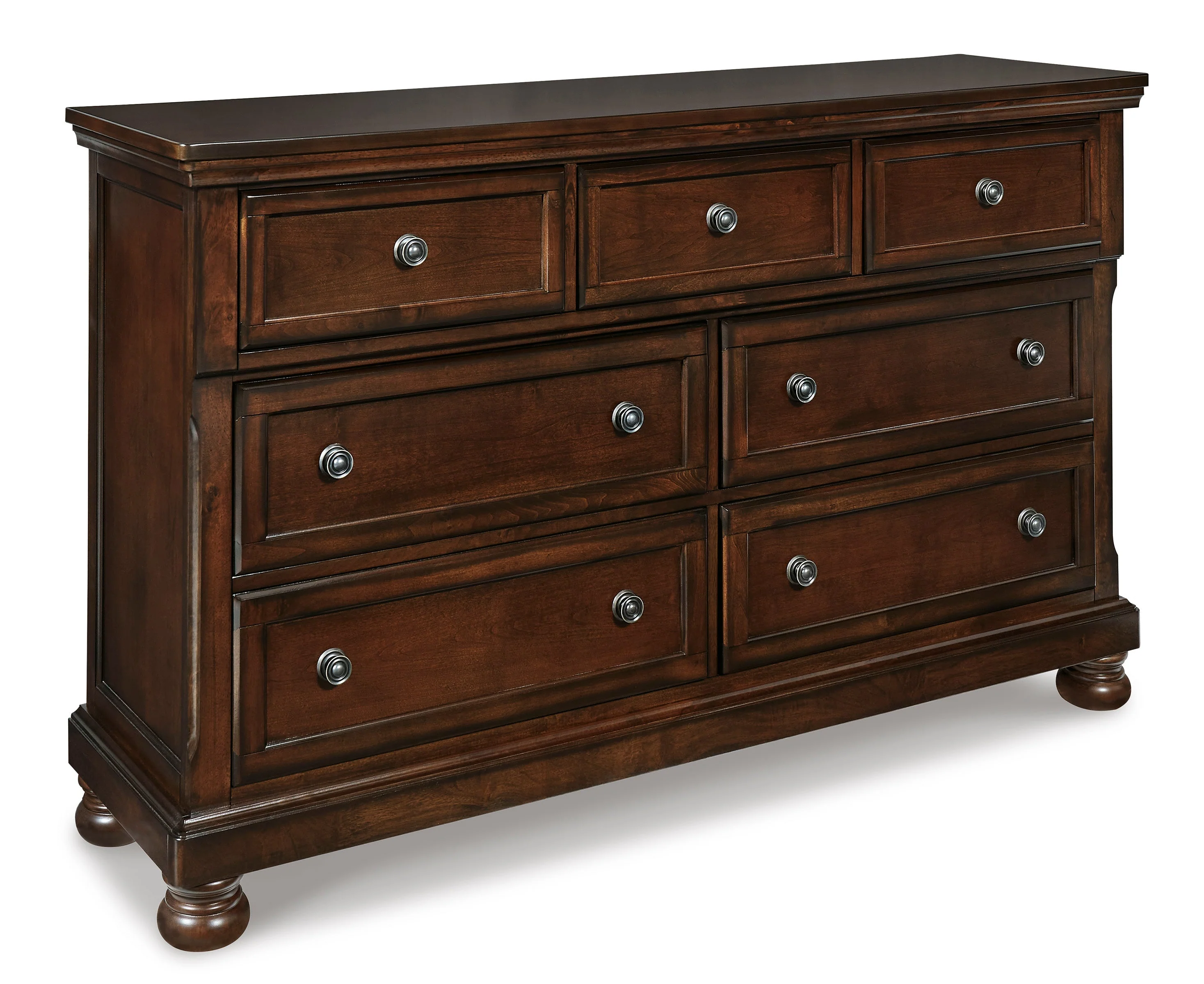 Porter Rustic Brown Sleigh Storage Platform Bedroom Set with 2 Footboard Drawers - Image 16