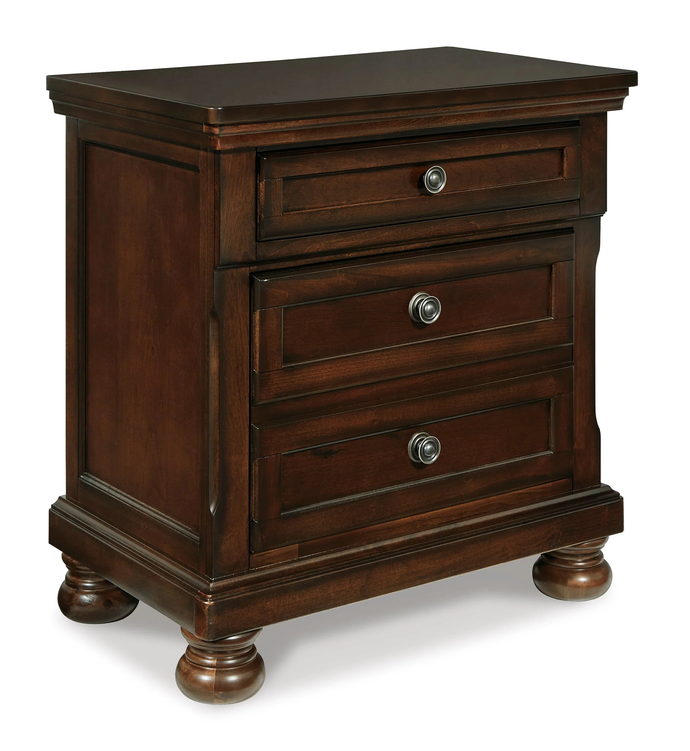 Porter Rustic Brown Sleigh Storage Platform Bedroom Set with 2 Footboard Drawers - Image 20