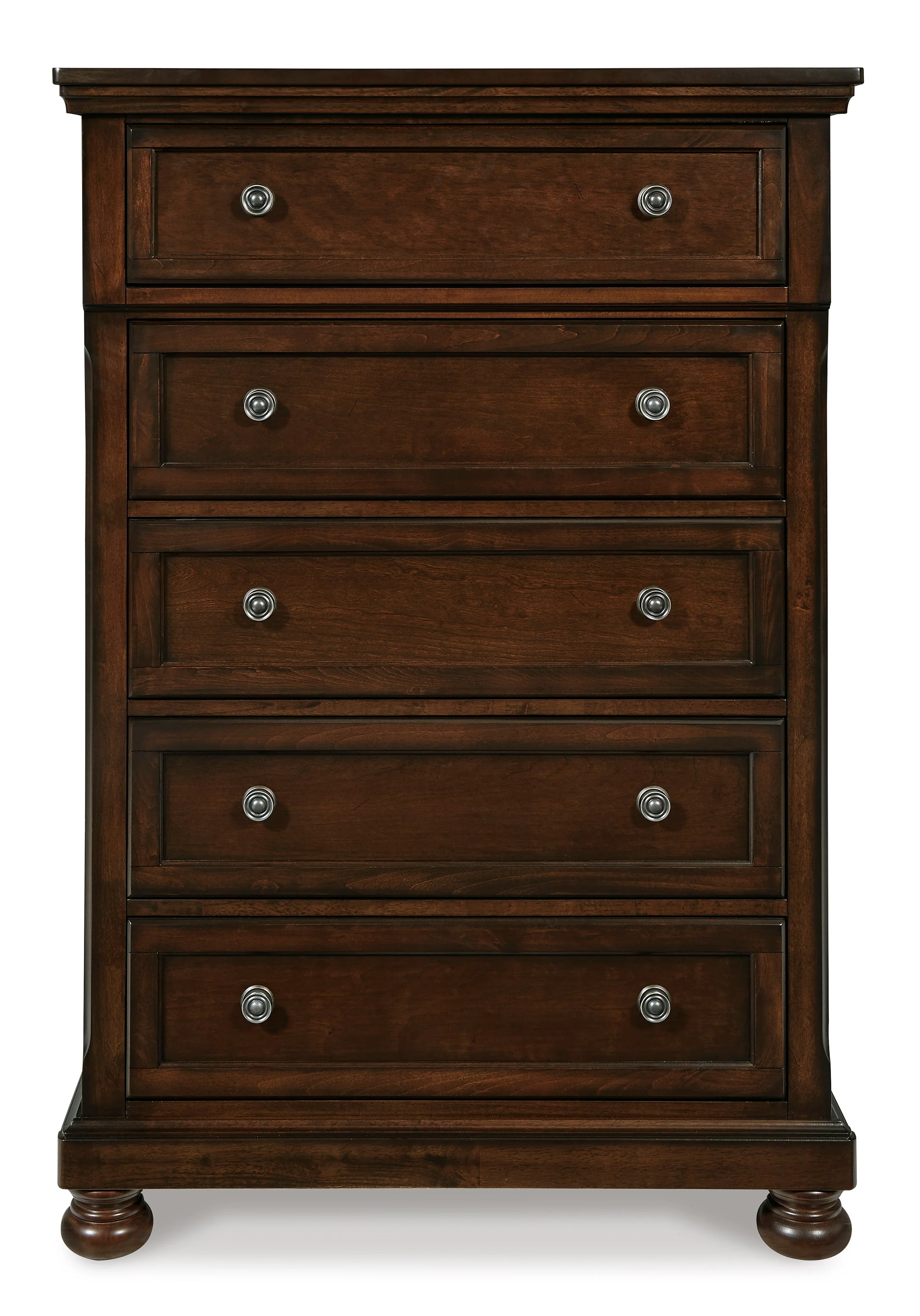 Porter Rustic Brown Sleigh Storage Platform Bedroom Set with 2 Footboard Drawers - Image 9