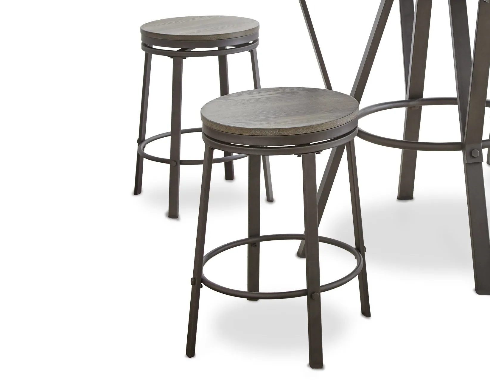 Portland Gray Round Counter Height Dining Set - Image 6