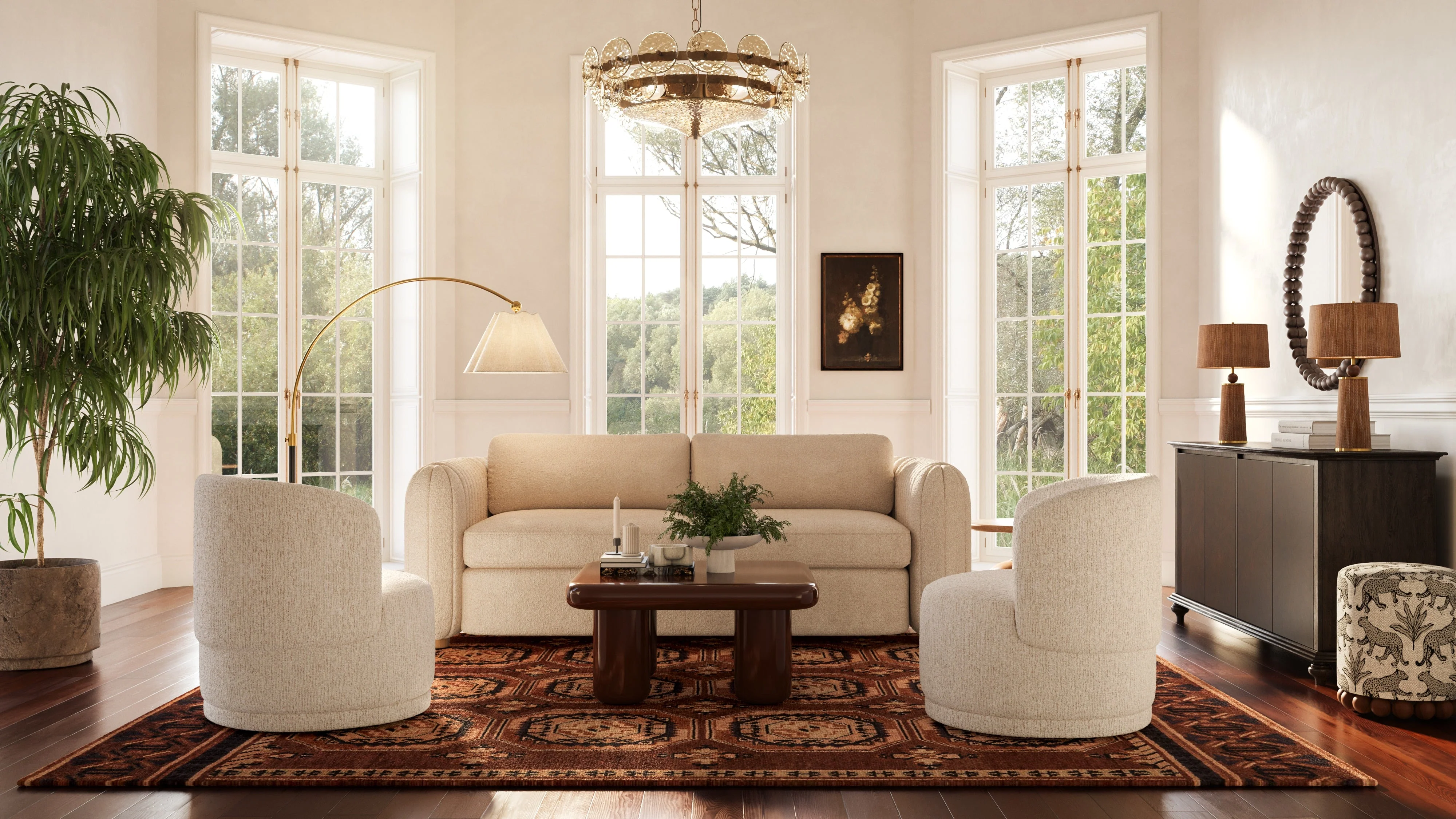 Porto Honey Boucle Sofa - Image 8
