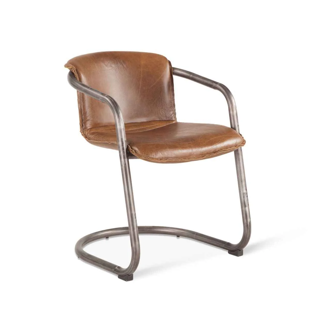 Portofino 22" Dining Chair in Berham Chestnut Leather, Set of 2 - Image 2