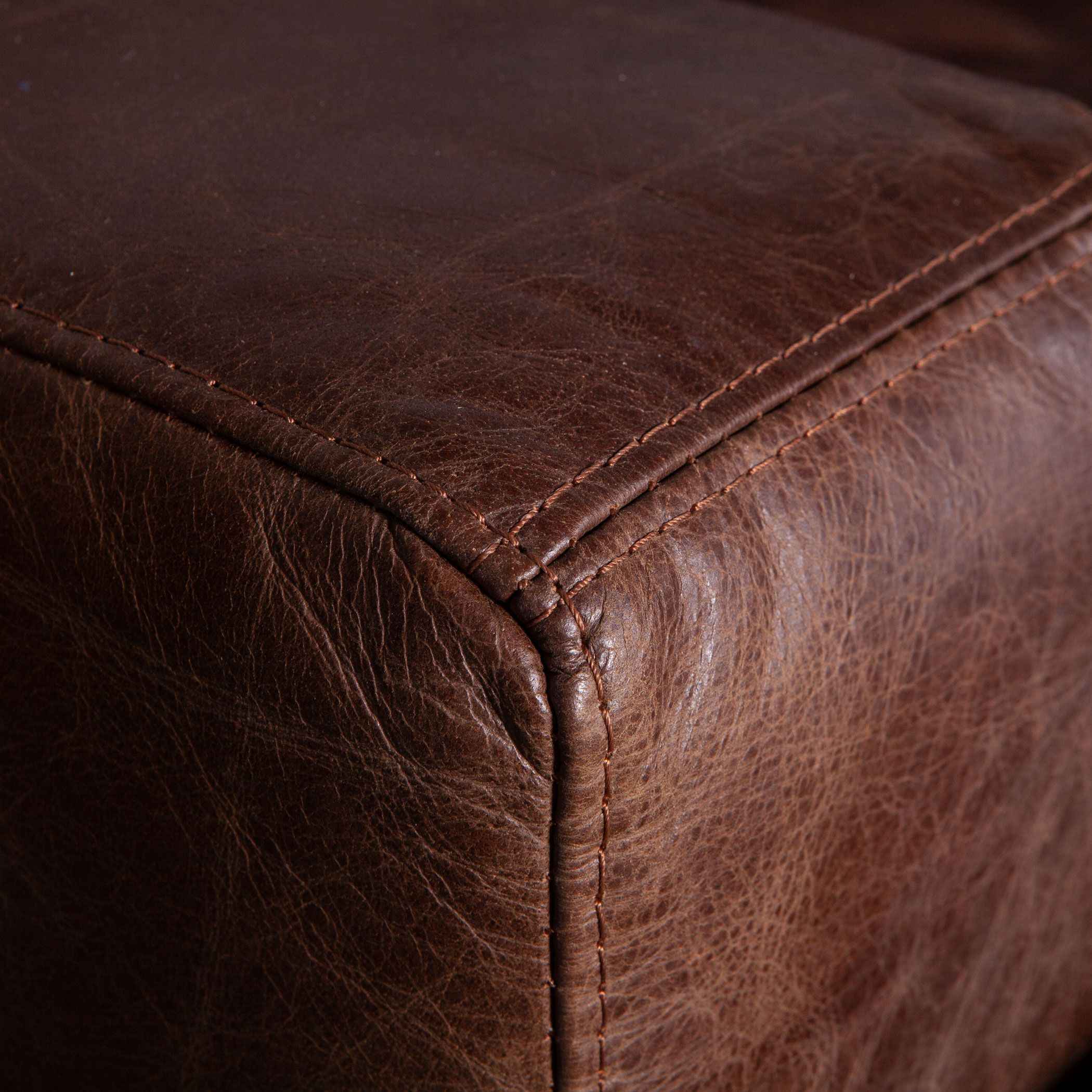 Portofino Industrial 94" Sofa in Geisha Brown Leather - Image 8