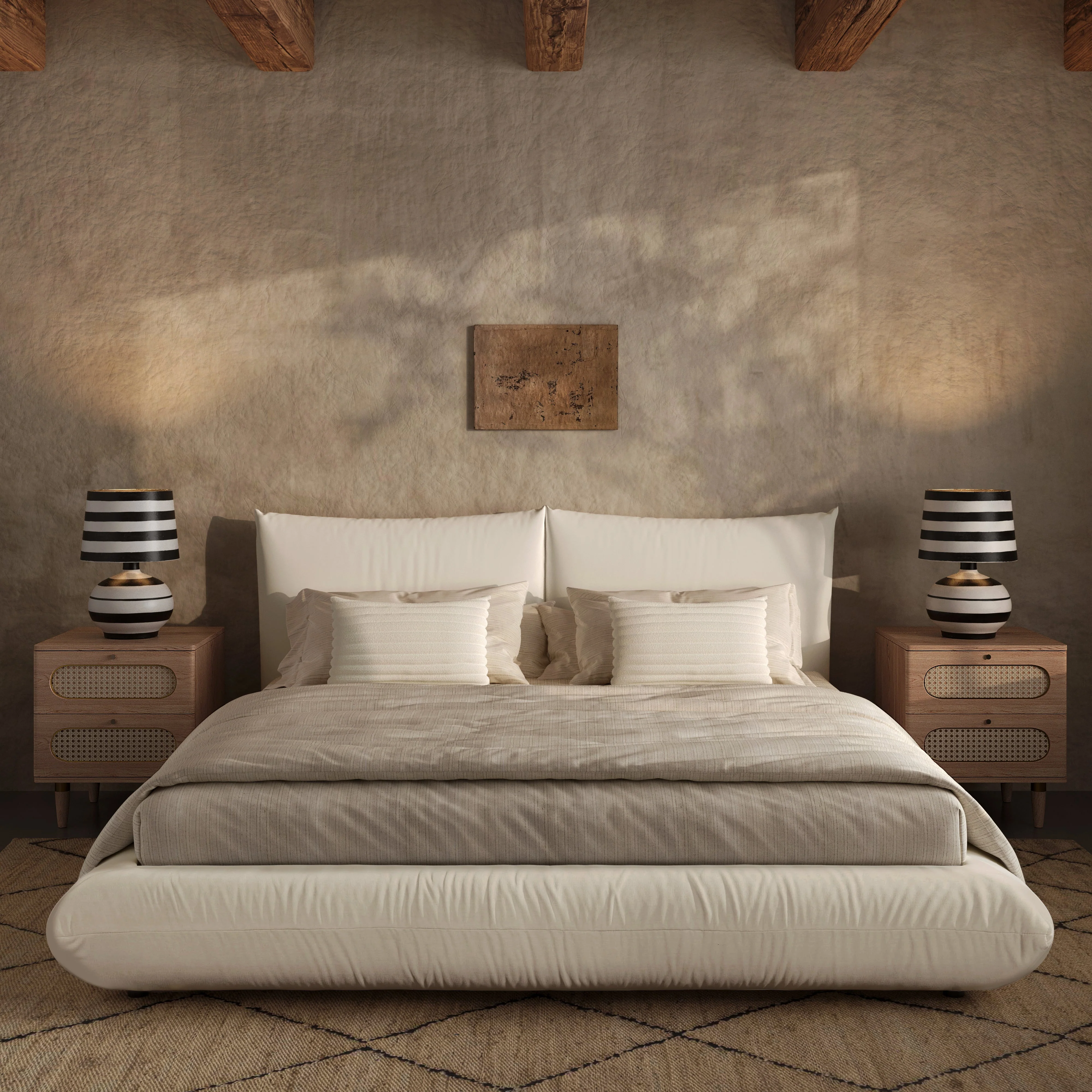 Positano Striped Papier Mache Table Lamp - Image 7