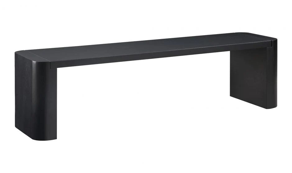 Post Dining Bench-Small Black - Image 2