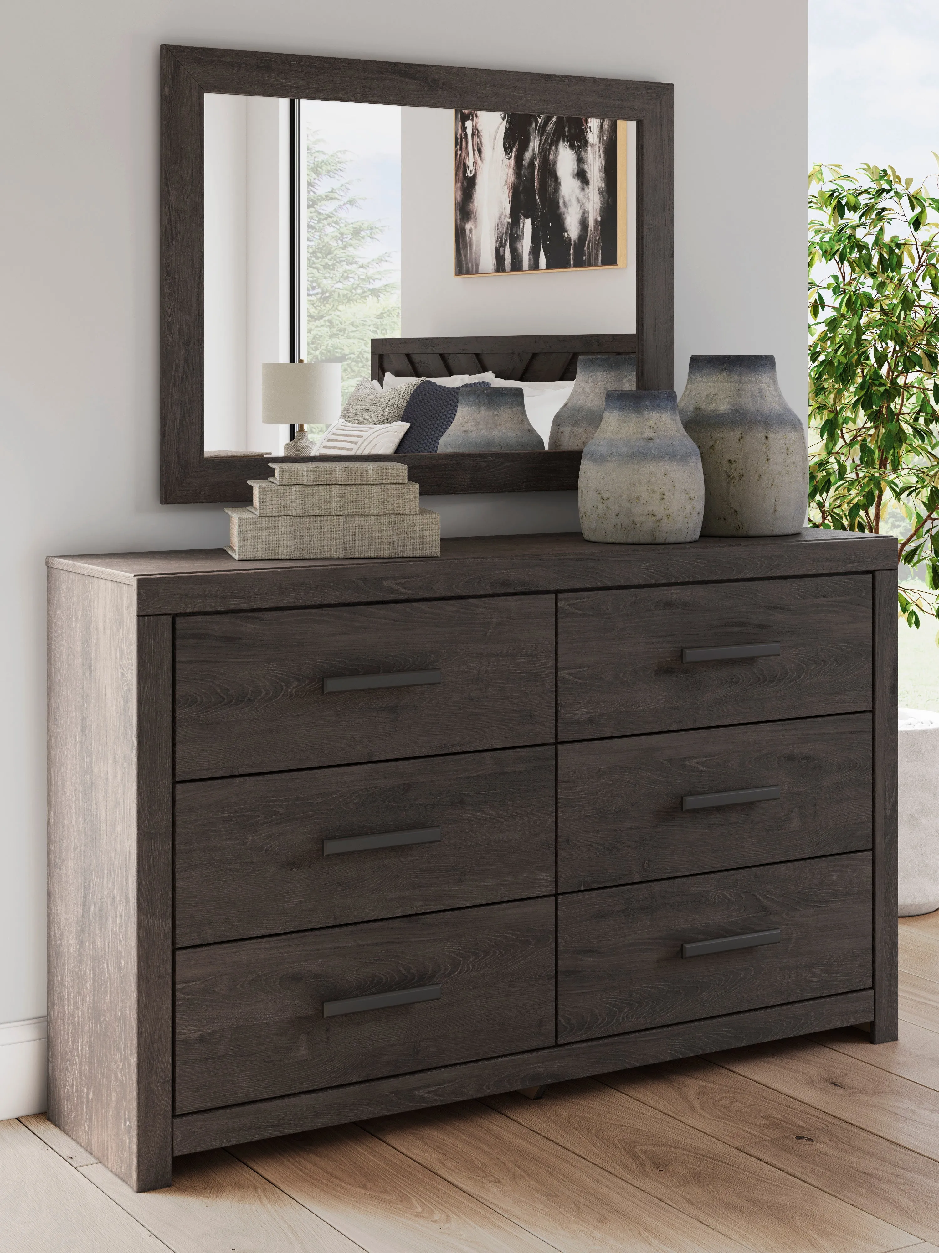 Prendonea Charcoal Bedroom Mirror (Mirror Only) - Image 3