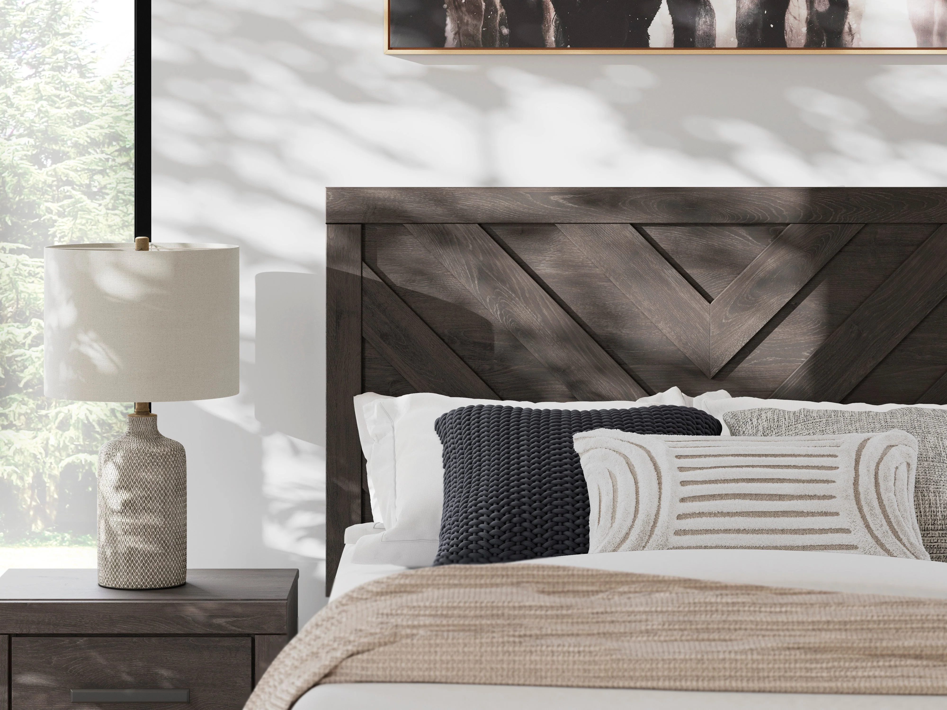 Prendonea Charcoal Full Panel Bed - Image 6