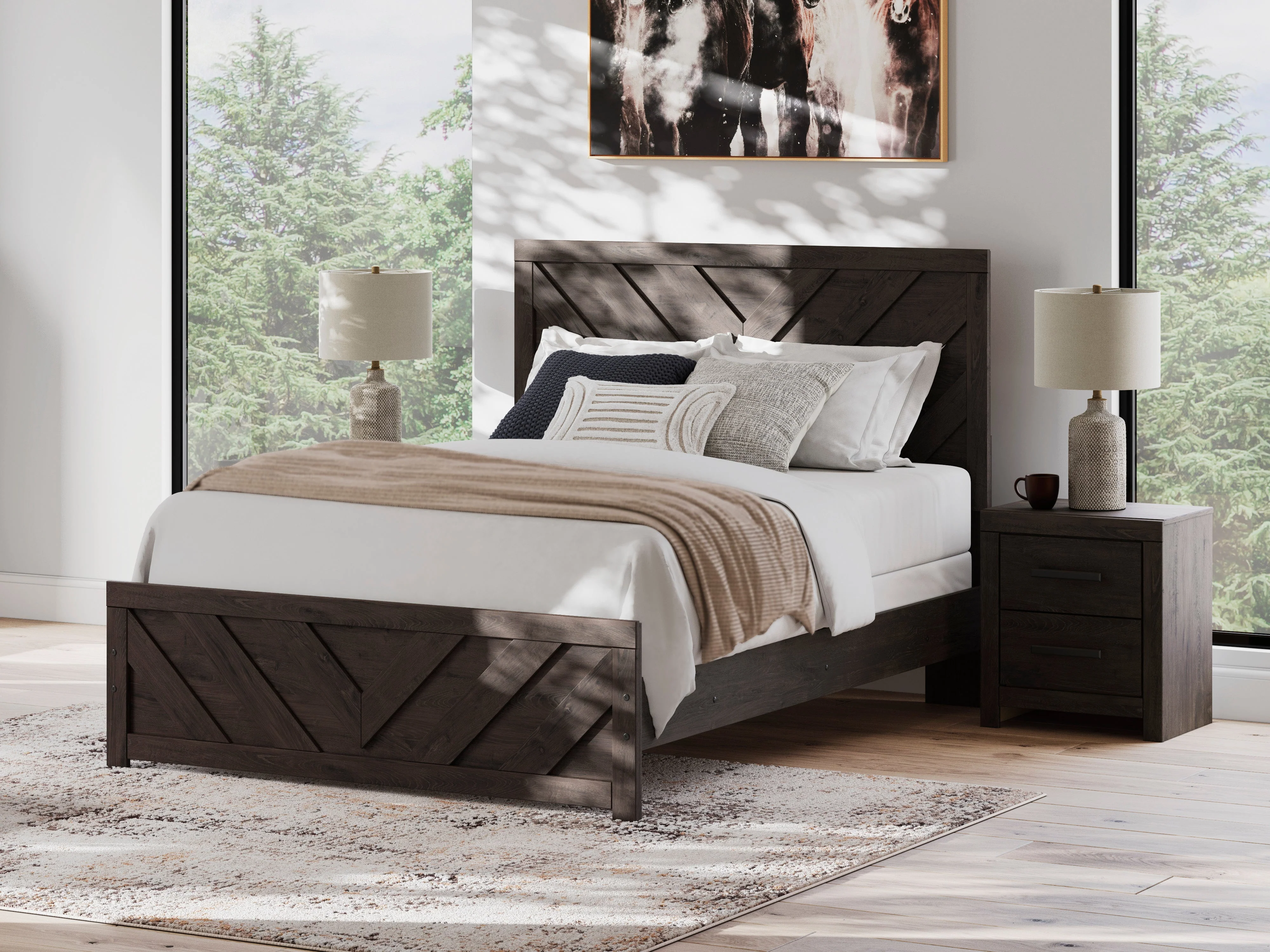 Prendonea Charcoal Queen Panel Bed - Image 14