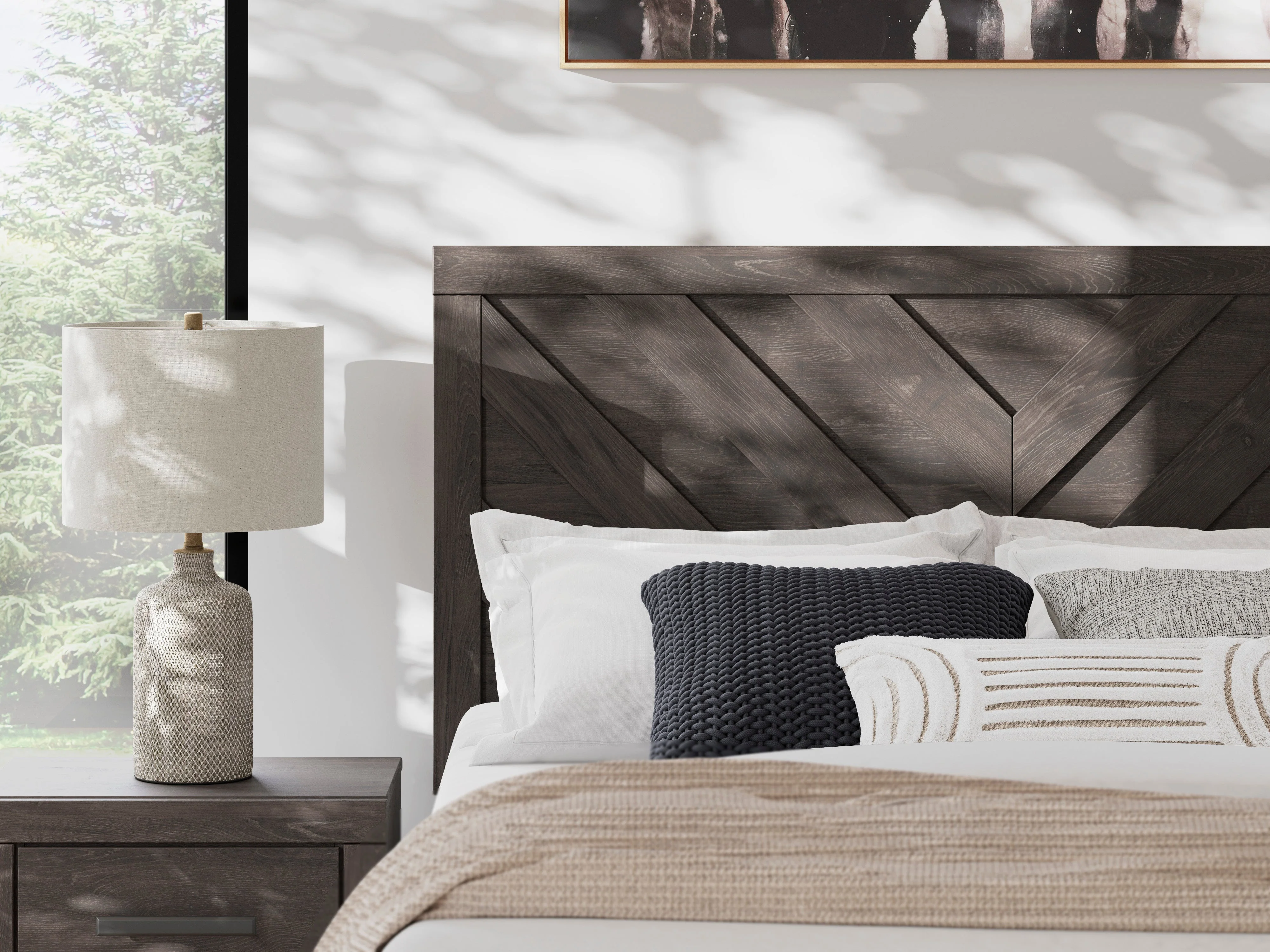 Prendonea Charcoal Queen Panel Bed - Image 6