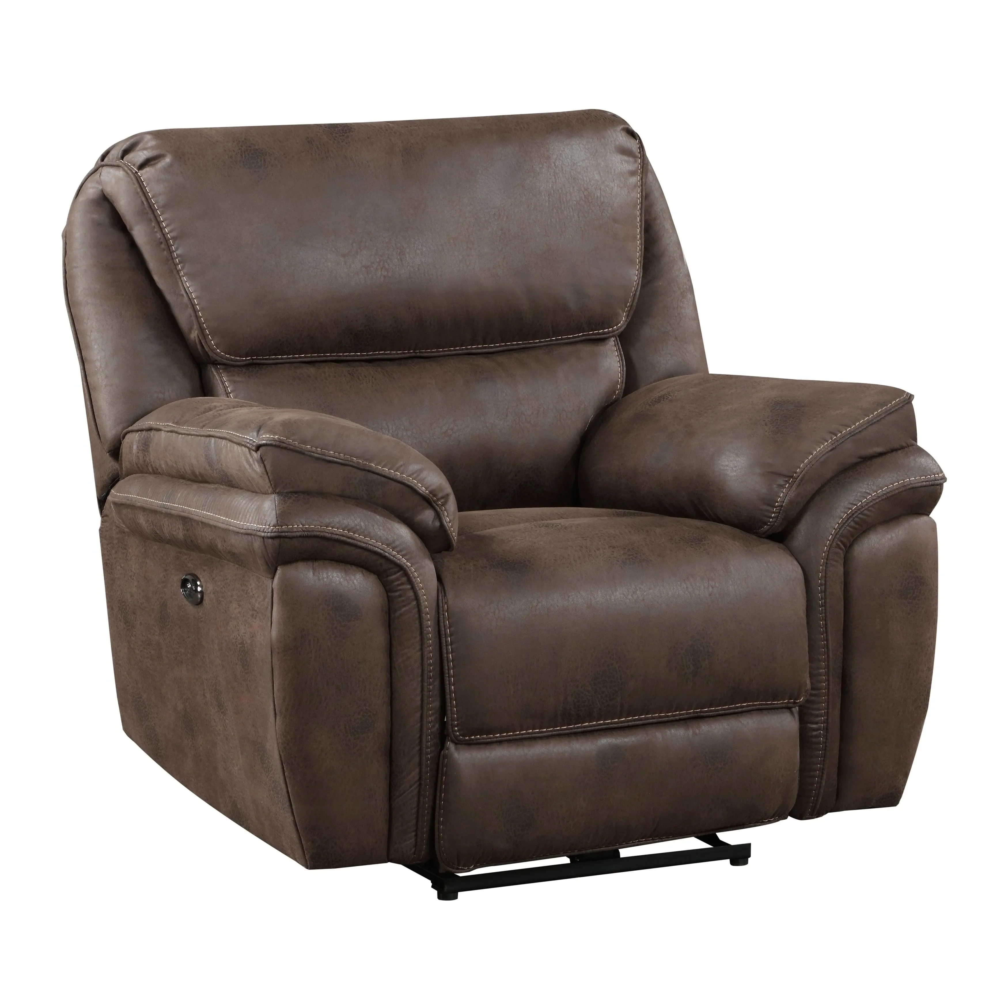 Proctor Brown Microfiber Power Reclining Chair - Image 3