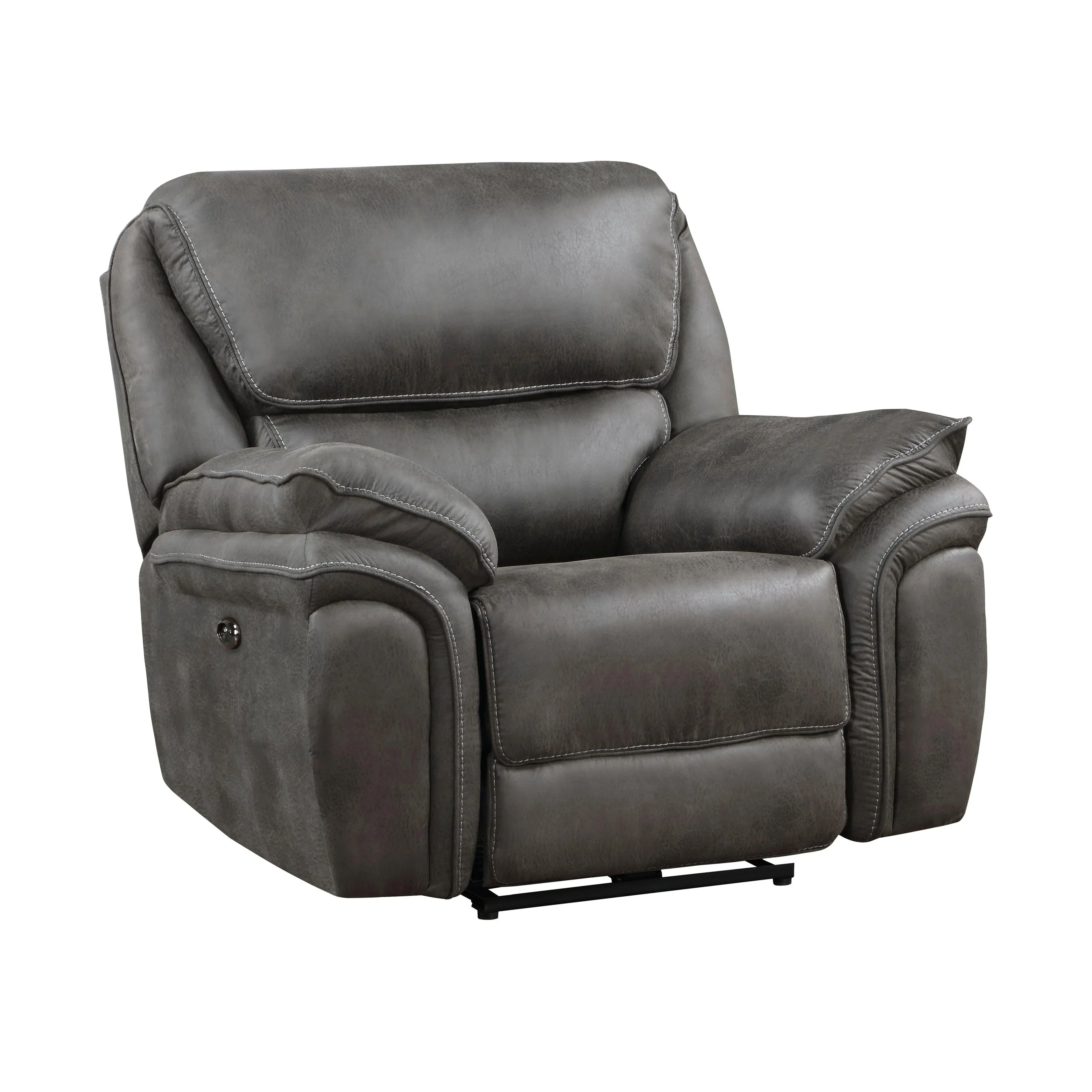 Proctor Gray Microfiber Power Reclining Chair - Image 3