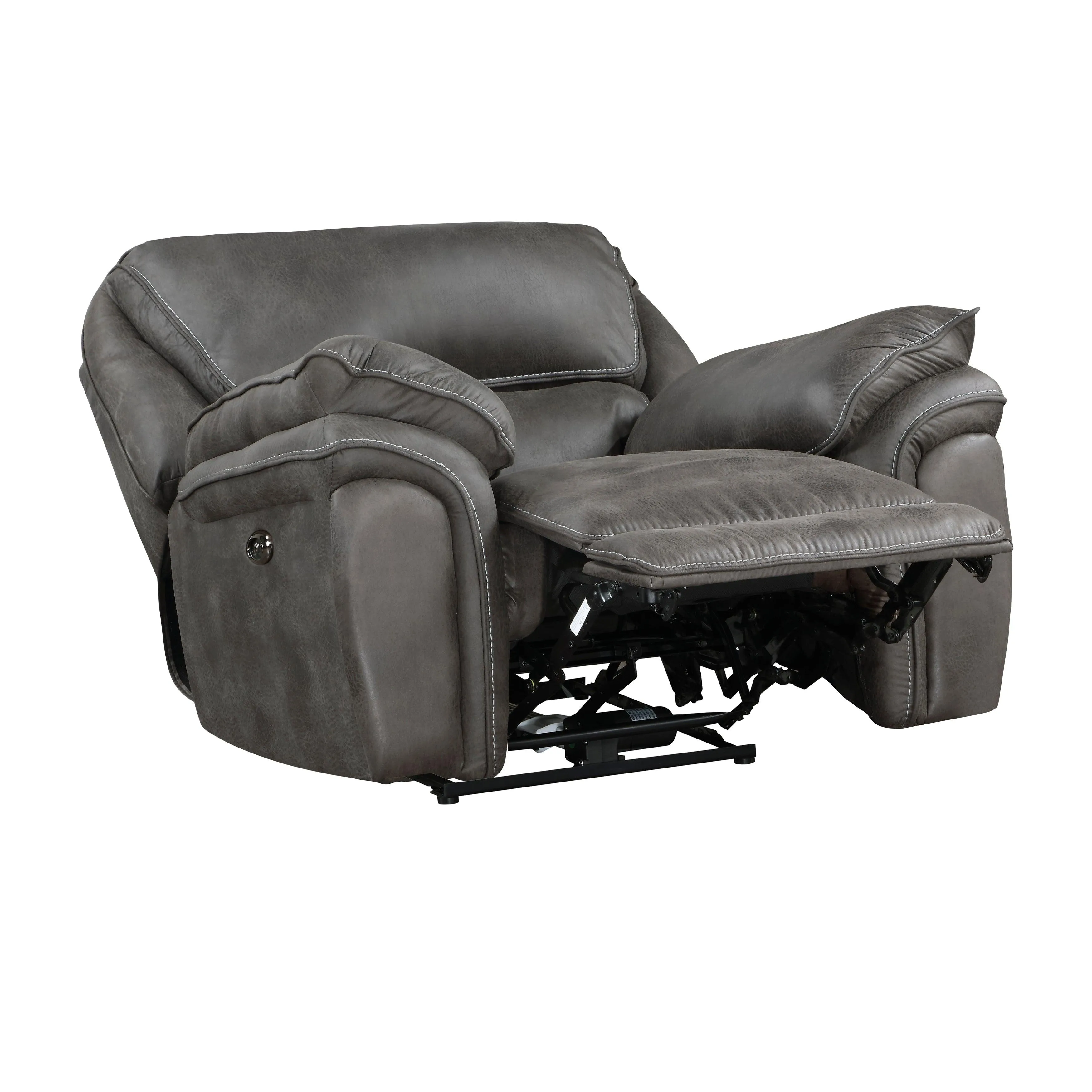 Proctor Gray Microfiber Power Reclining Chair - Image 6
