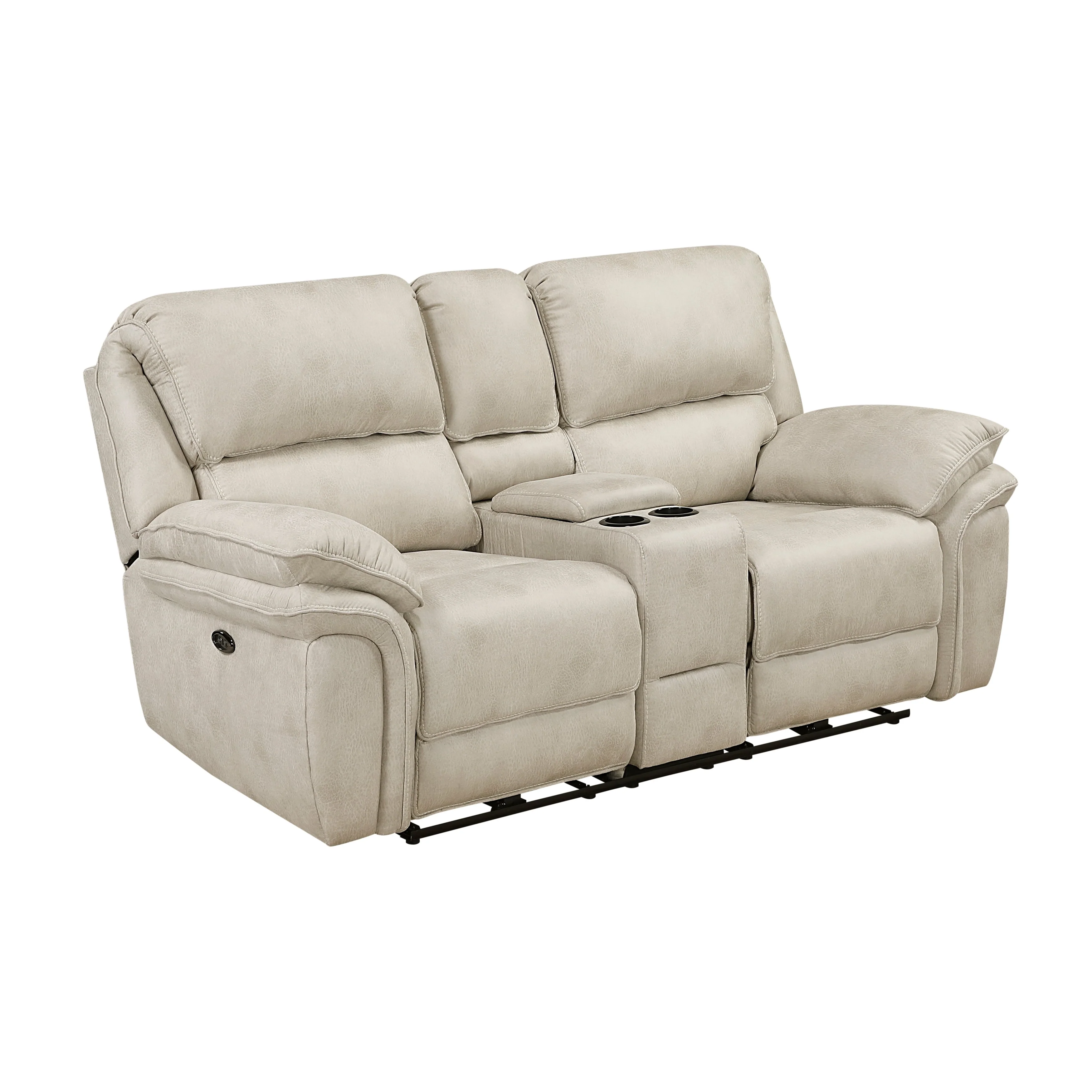Proctor Pawter Power Double Reclining Loveseat with Center Console