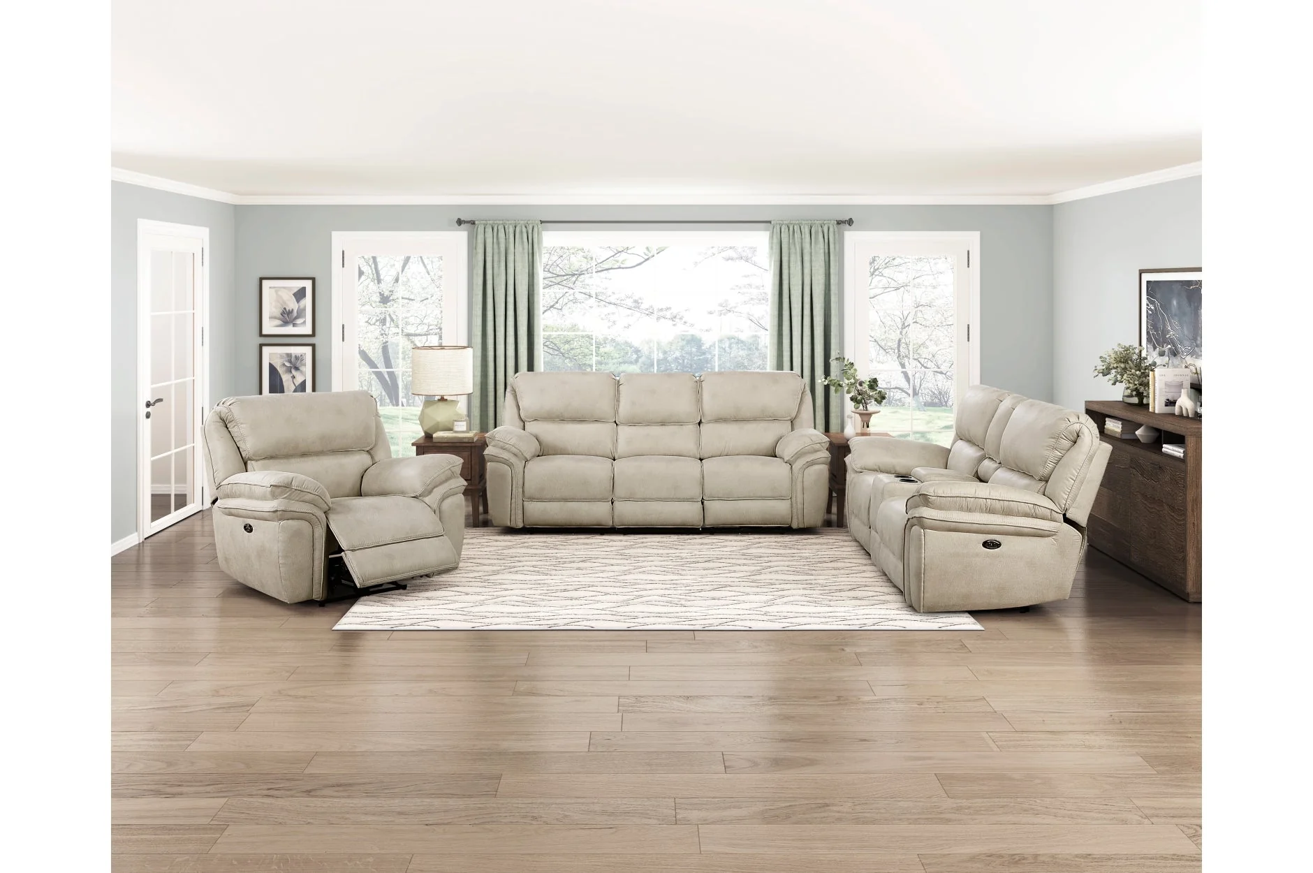 Proctor Pawter Power Double Reclining Sofa - Image 3