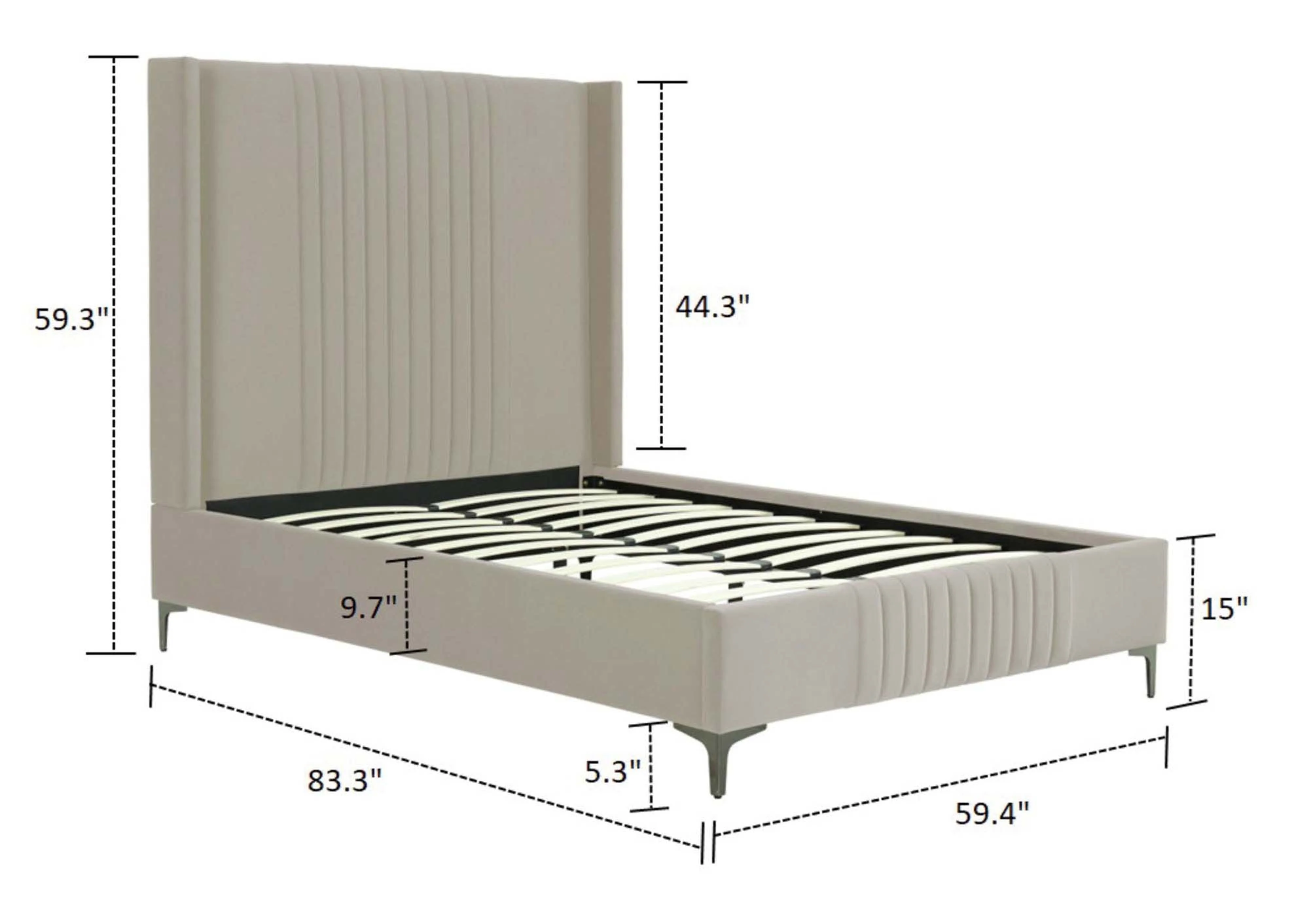 Promenade Full- Size Bed in Rustic Taupe - Image 3