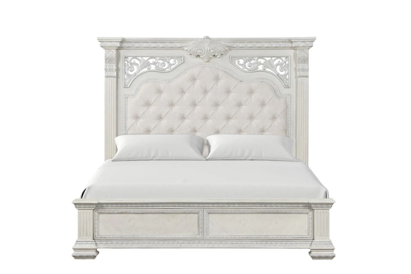 Promenade Wire Brushed White King Bed - Image 3