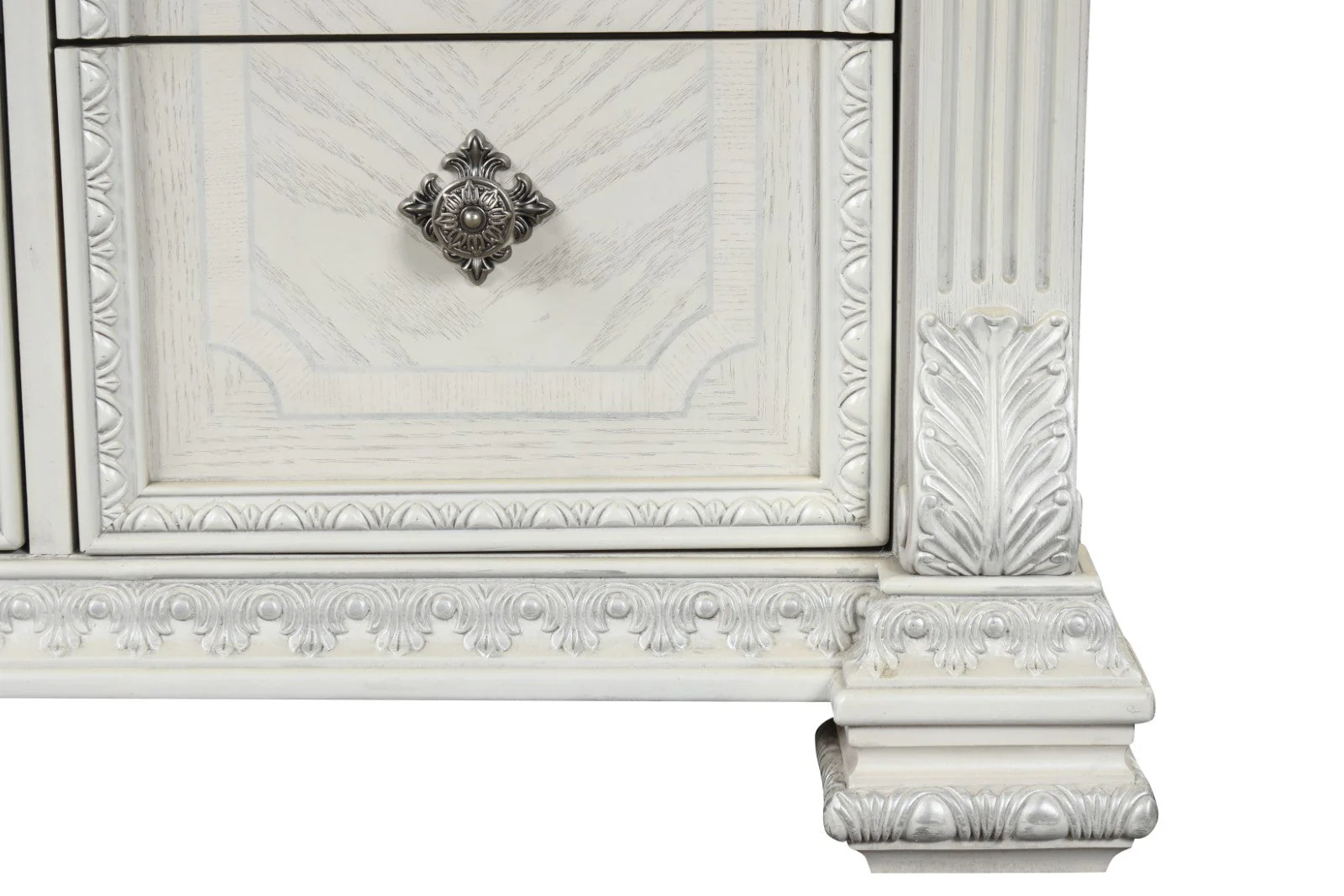 Promenade Wire Brushed White King Bed - Image 7