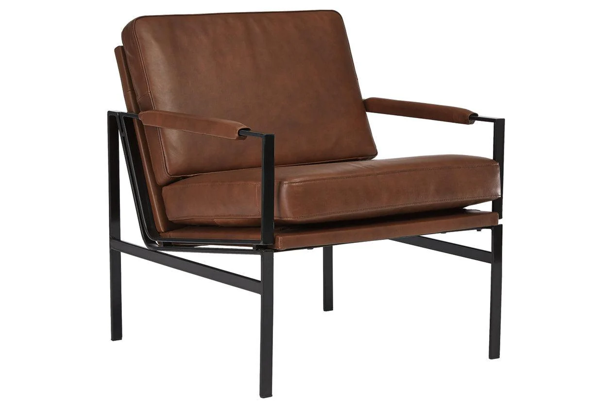 Puckman Brown/Silver Finish Accent Chair - Image 2