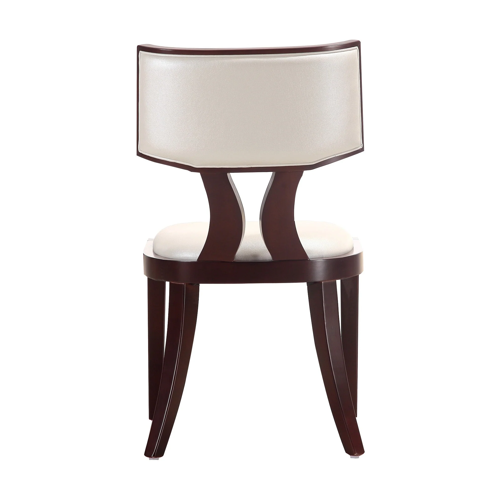 Pulitzer Dining Chair (Set of Two) in Pearl White and Walnut - Image 6