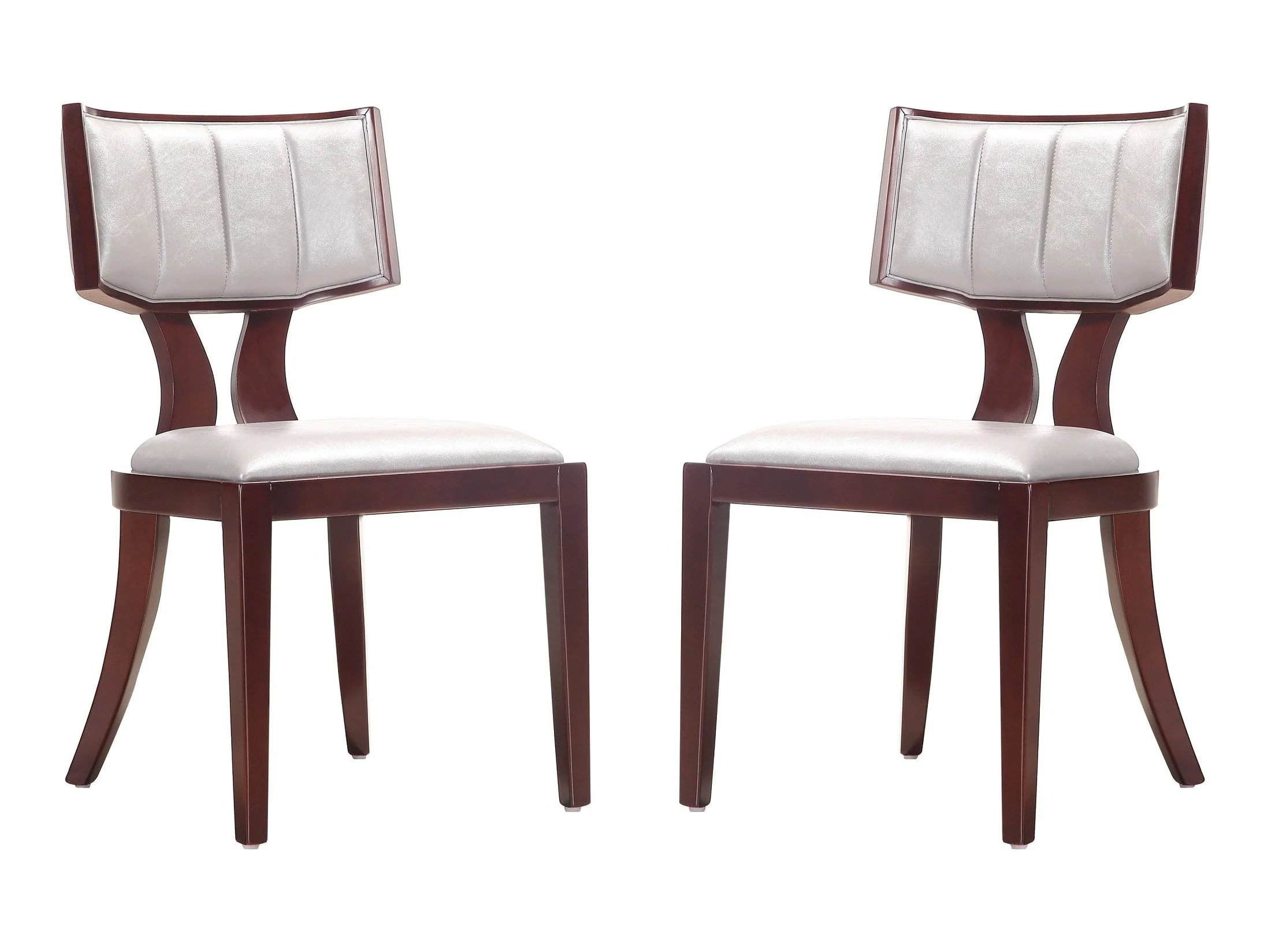 Pulitzer Dining Chair (Set of Two) in Silver and Walnut