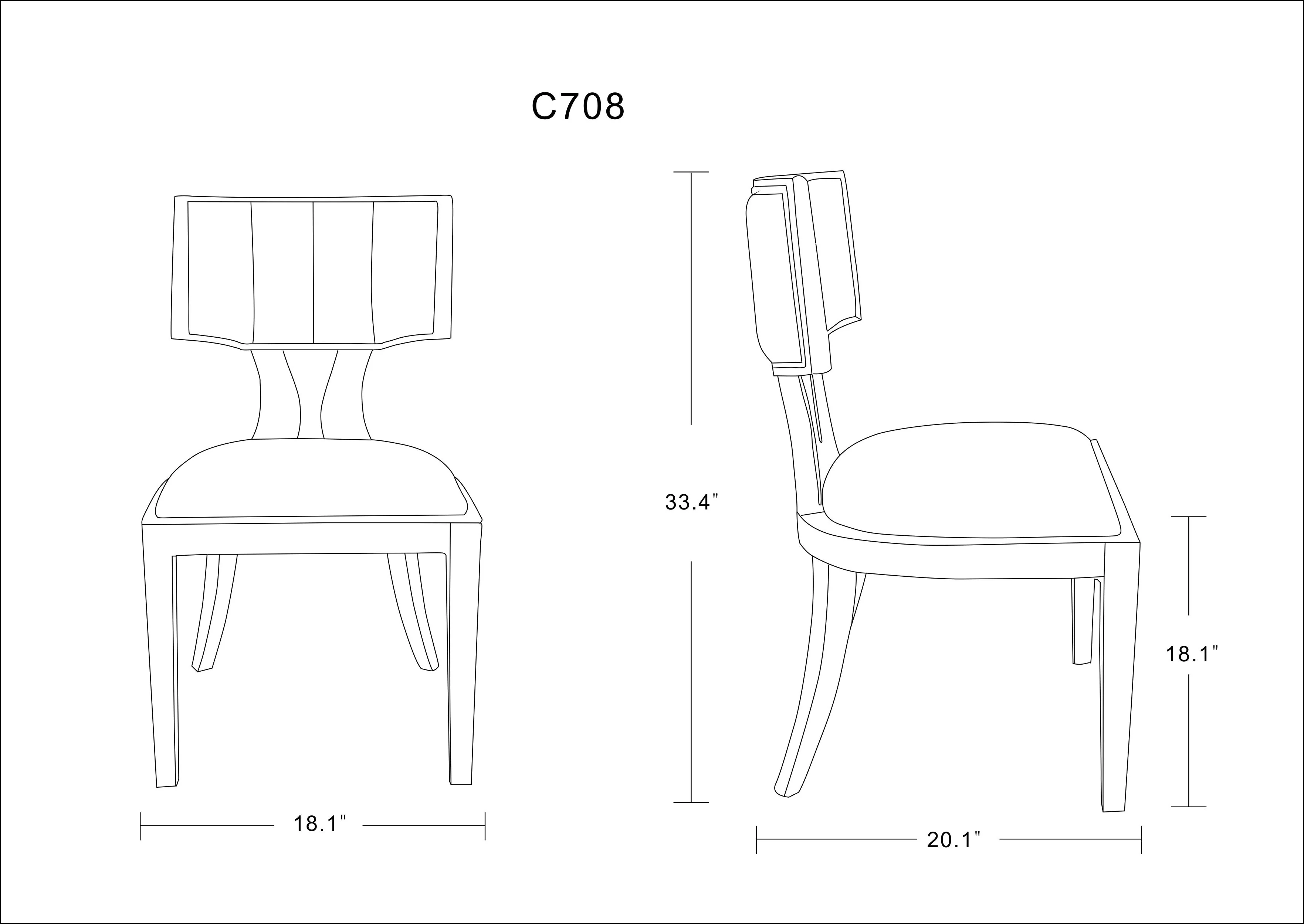 Pulitzer Dining Chair (Set of Two) in Silver and Walnut - Image 2