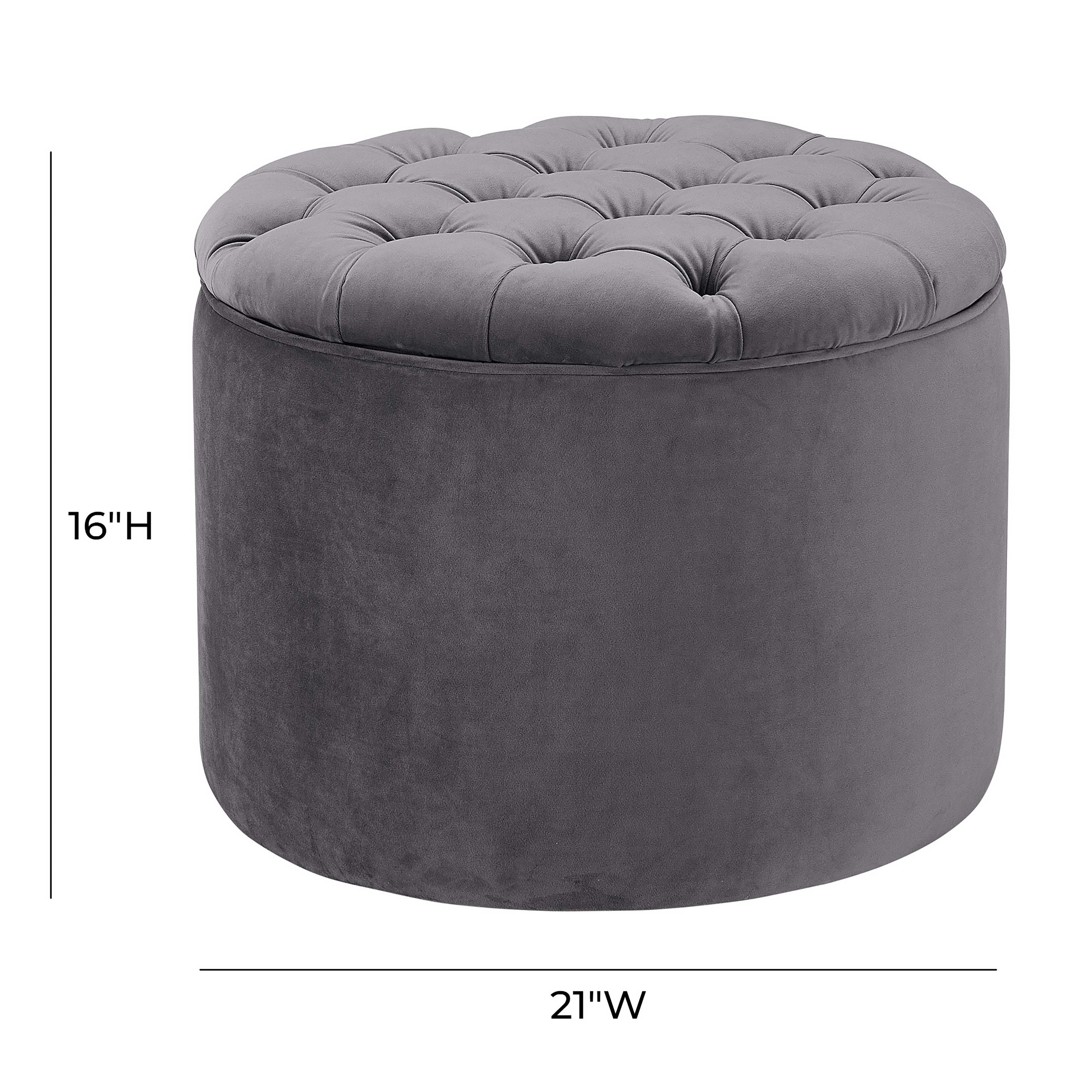 Queen Velvet Storage Ottoman - Image 10