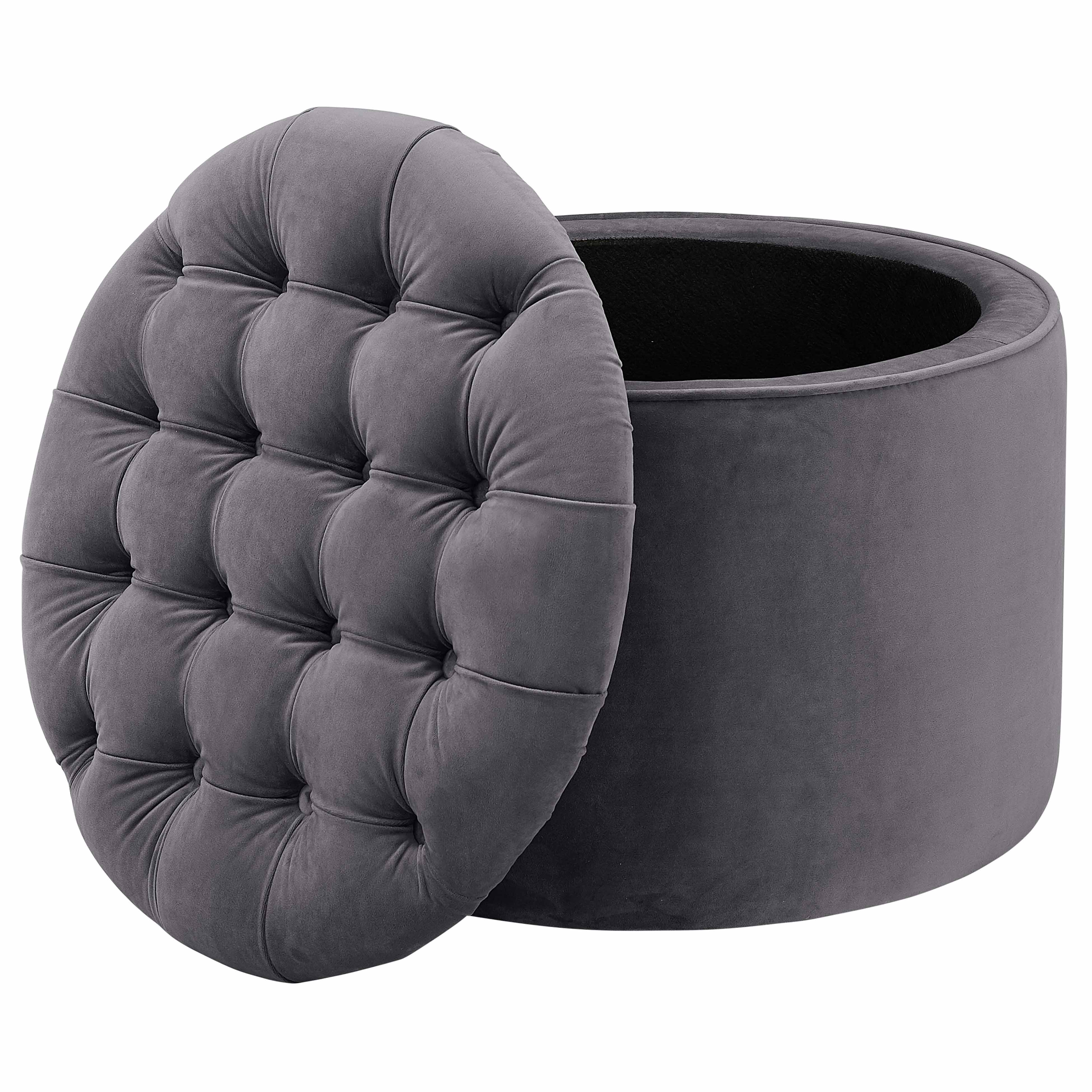 Queen Velvet Storage Ottoman - Image 8