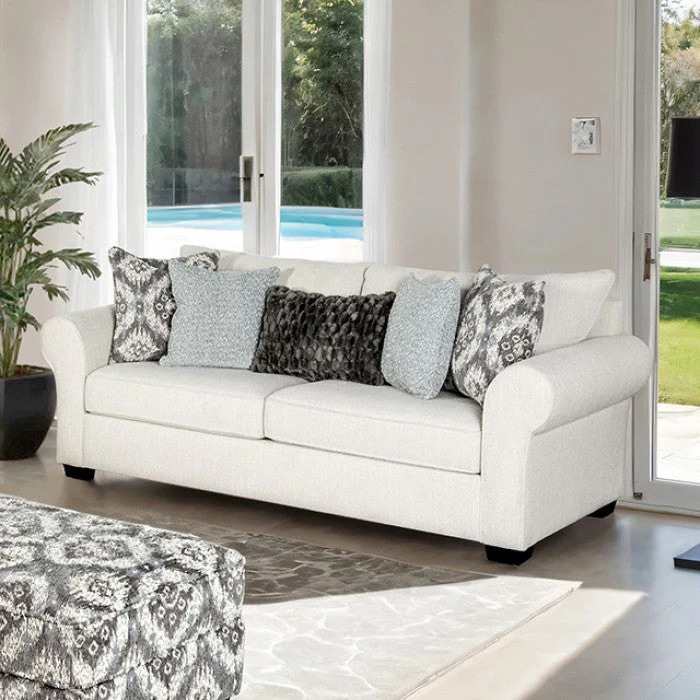 Queensbury White Upholstery Living Room Set - Image 2