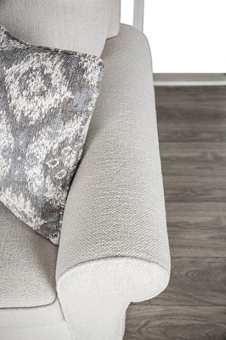 Queensbury White Upholstery Living Room Set - Image 4