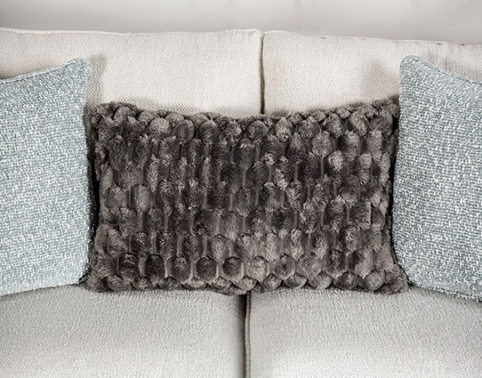 Queensbury White Upholstery Living Room Set - Image 5