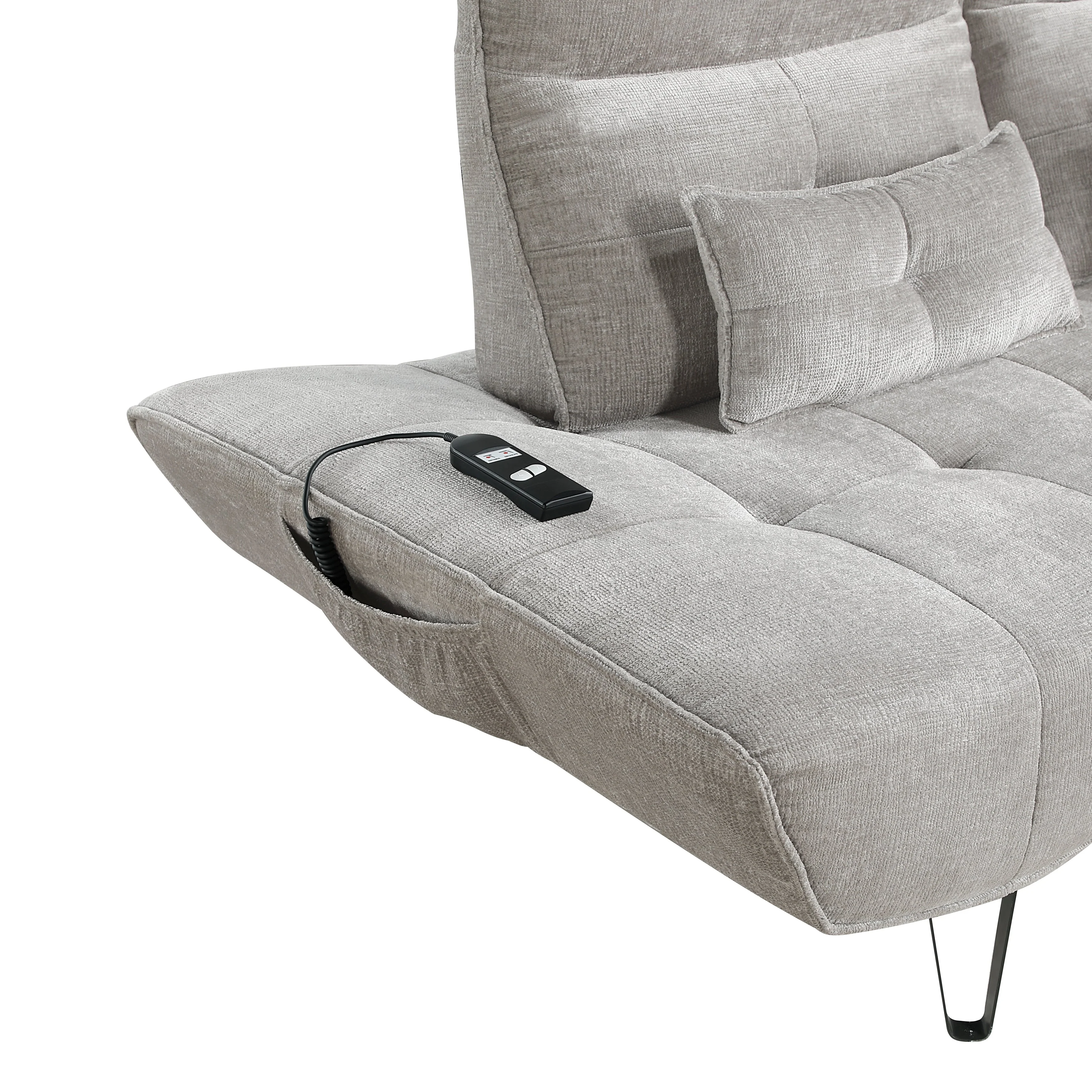 Quonsett Light Gray Sofa with Power Adjustable Seat - Image 17