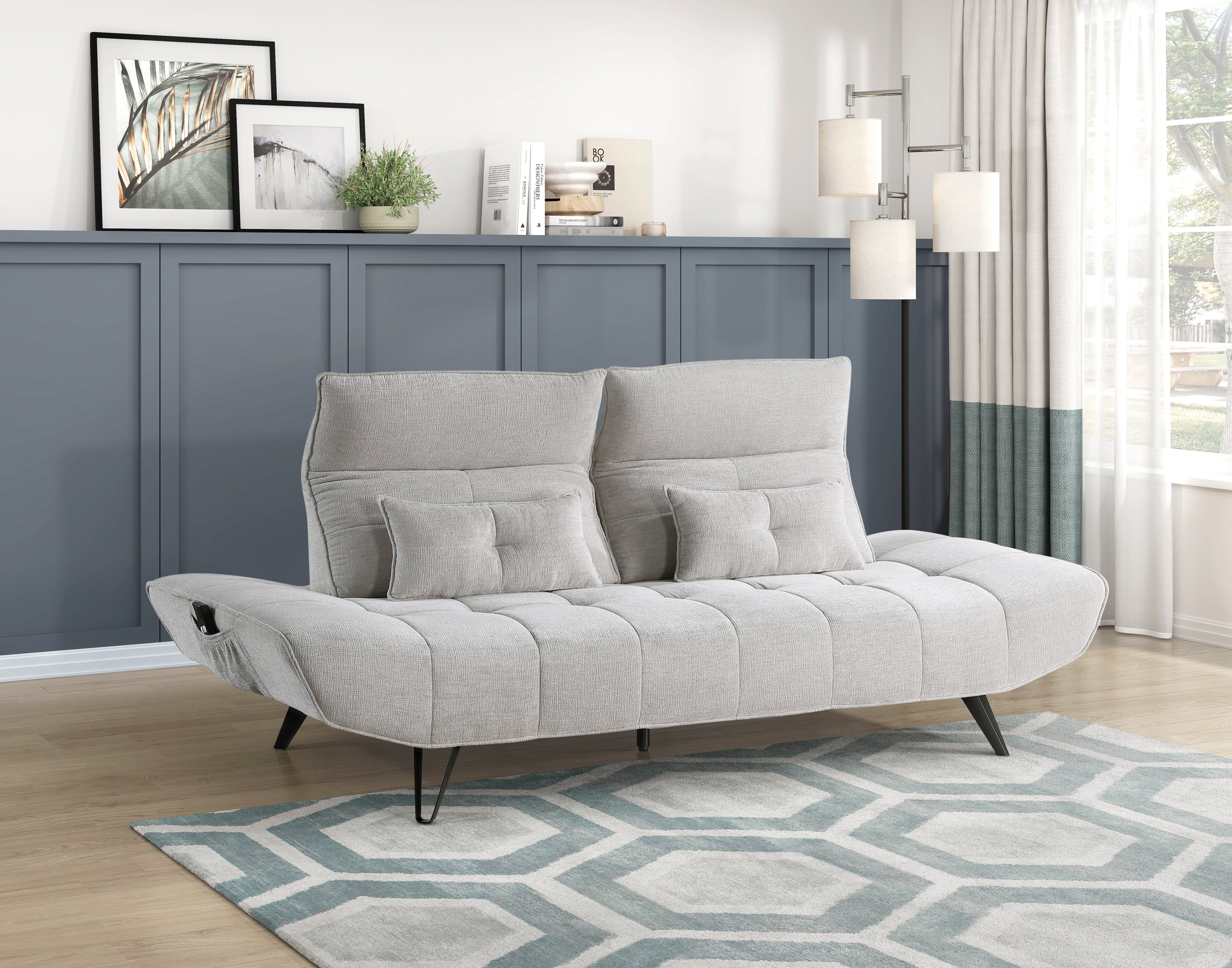 Quonsett Light Gray Sofa with Power Adjustable Seat - Image 19
