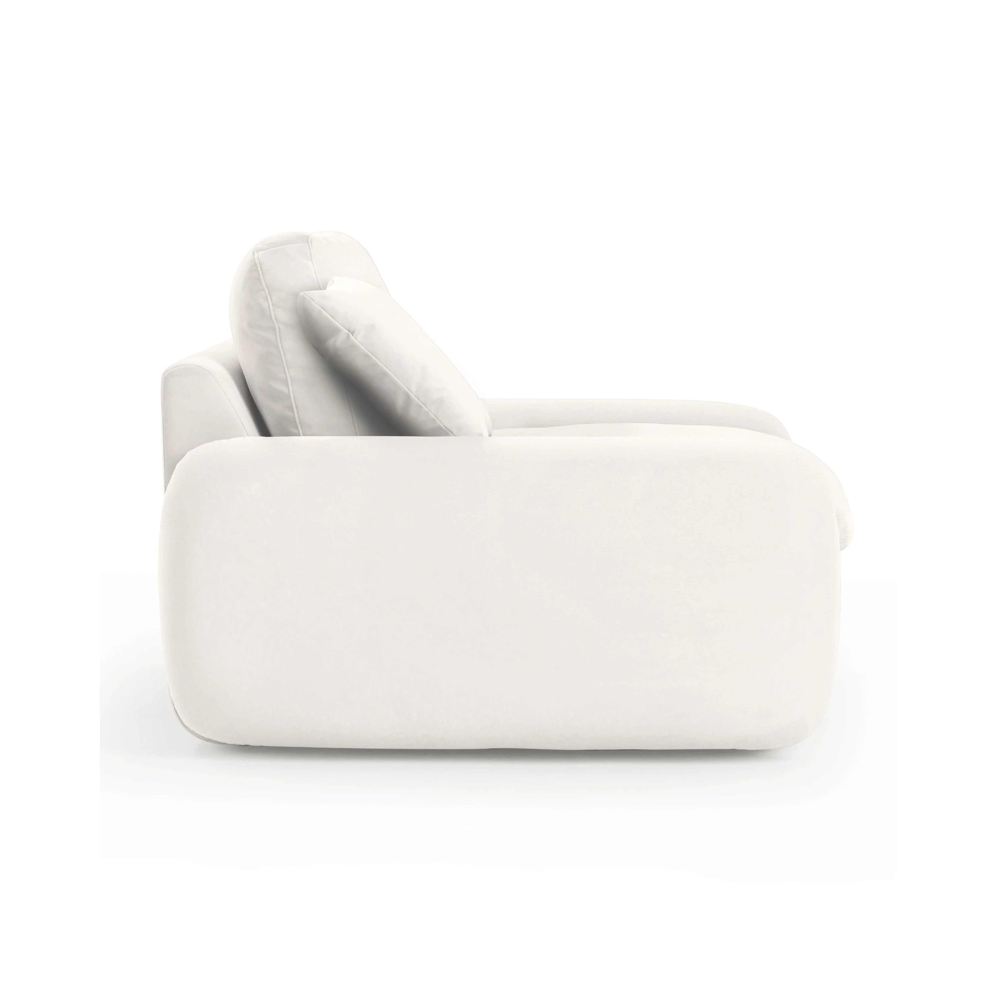 Rachelle Cream Performance Velvet Lounge Chair - Image 4