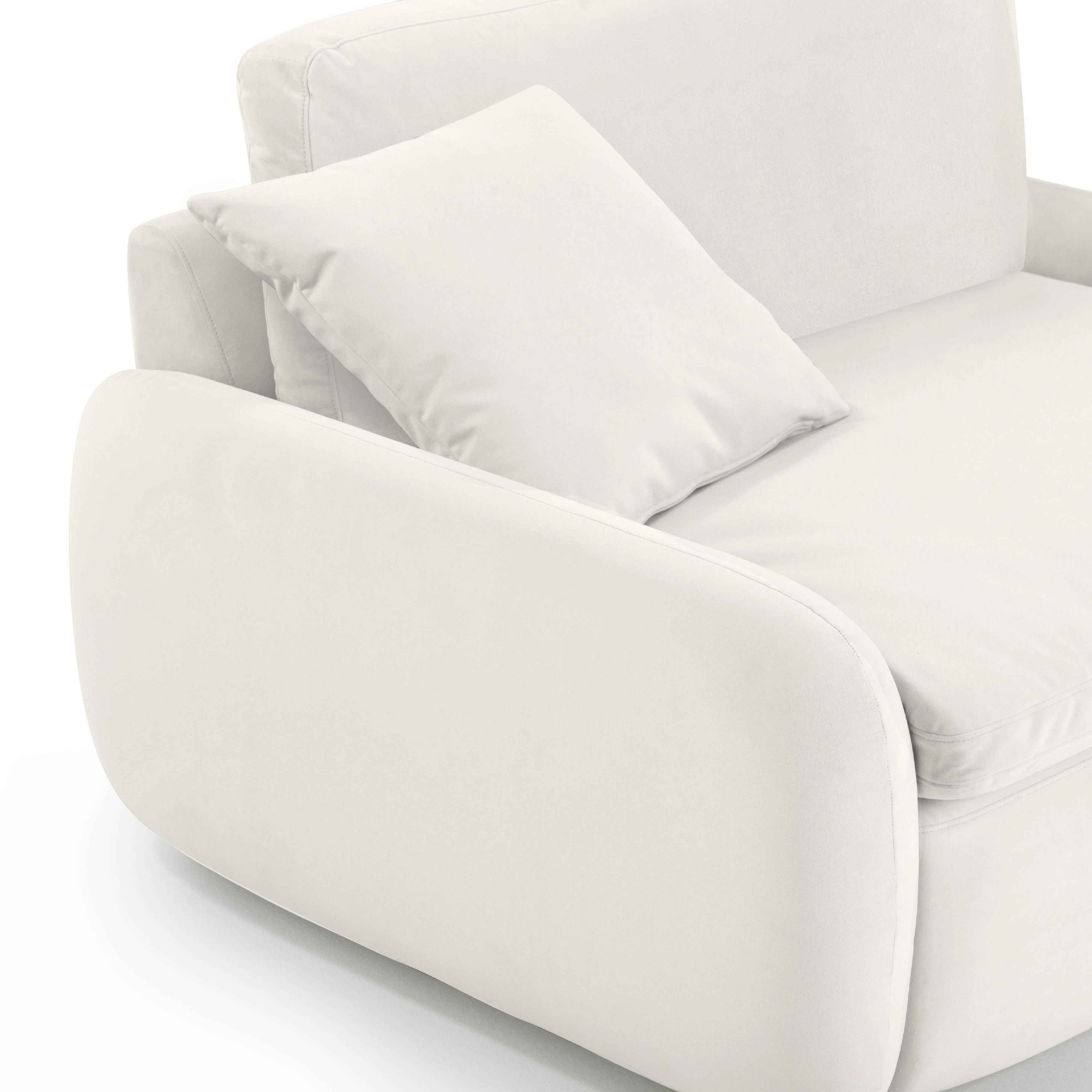 Rachelle Cream Performance Velvet Lounge Chair - Image 6