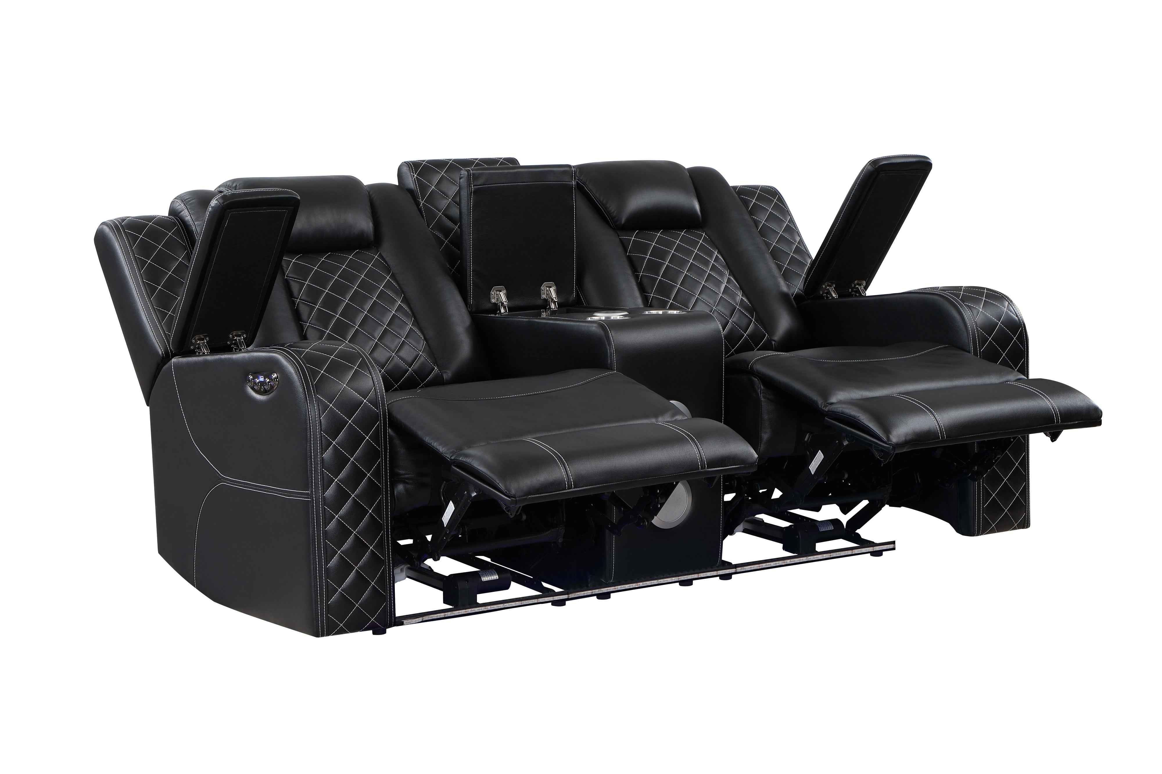 Radiant Black Power Reclining Sofa and Loveseat - Image 13