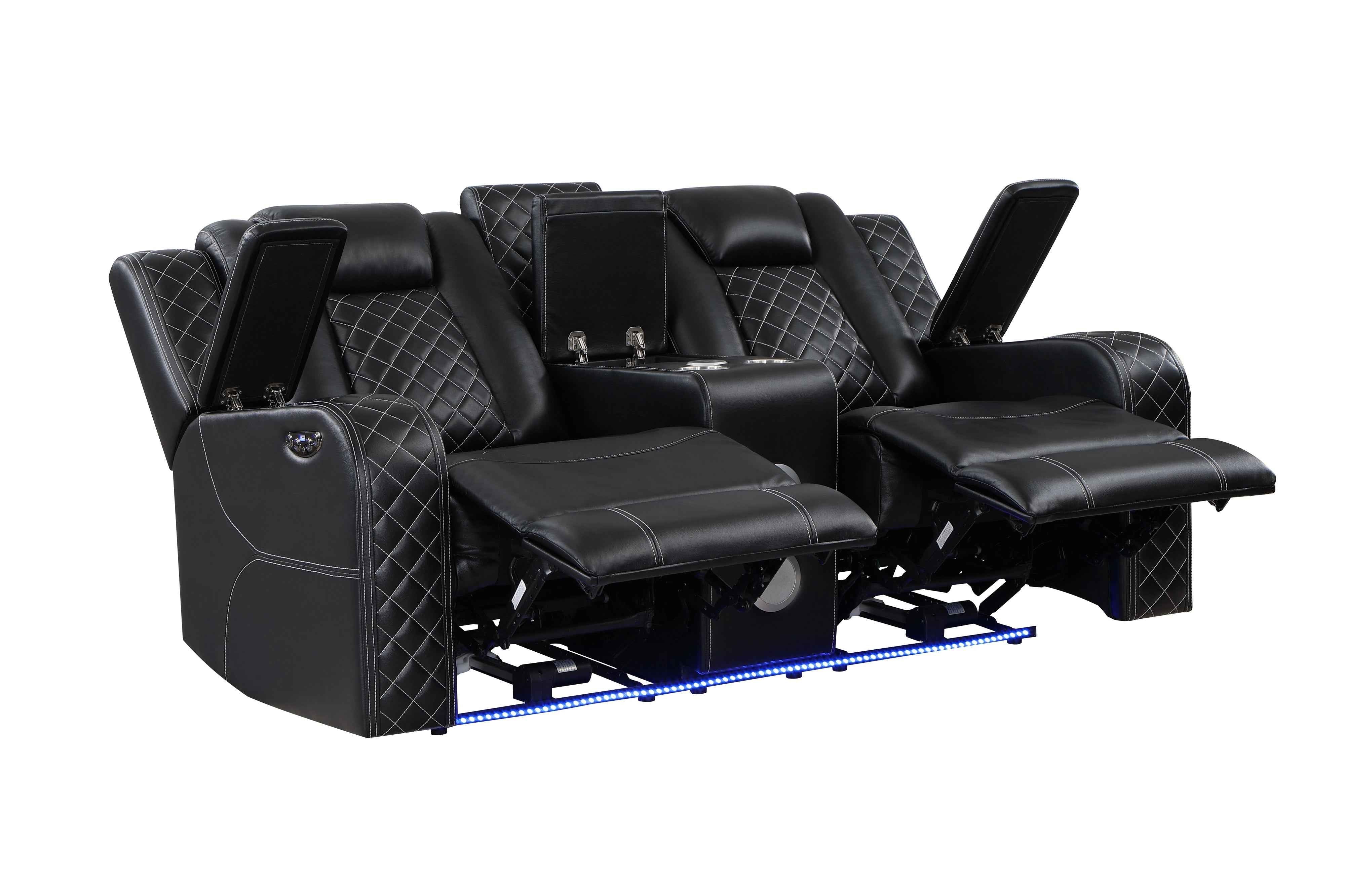Radiant Black Power Reclining Sofa and Loveseat - Image 6